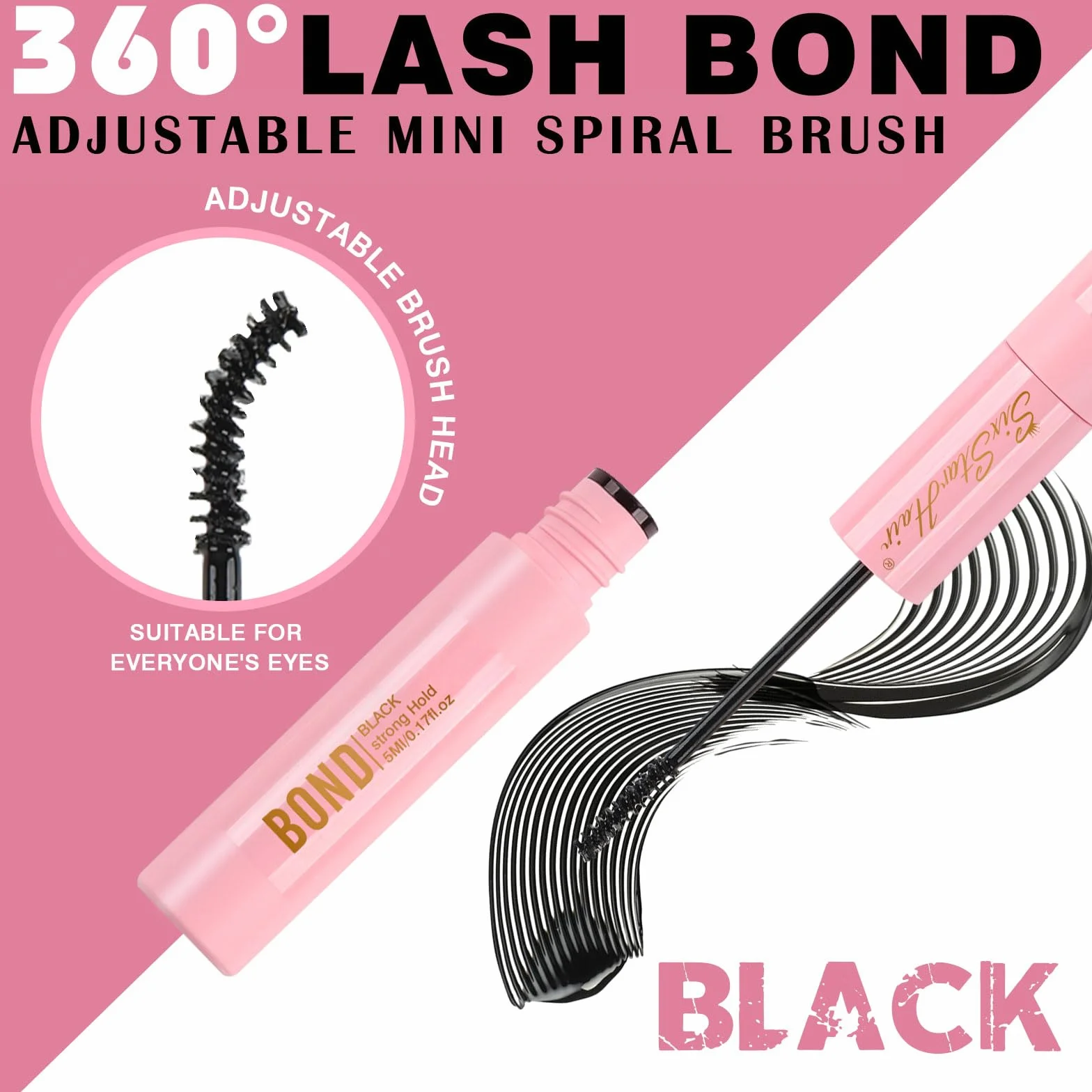 Sixstarhair Colle Faux Cils Lash Bond et Seal 48-72 Hours Strong Hold Eyelash Glue 2 en 1 Adhésive Imperméable