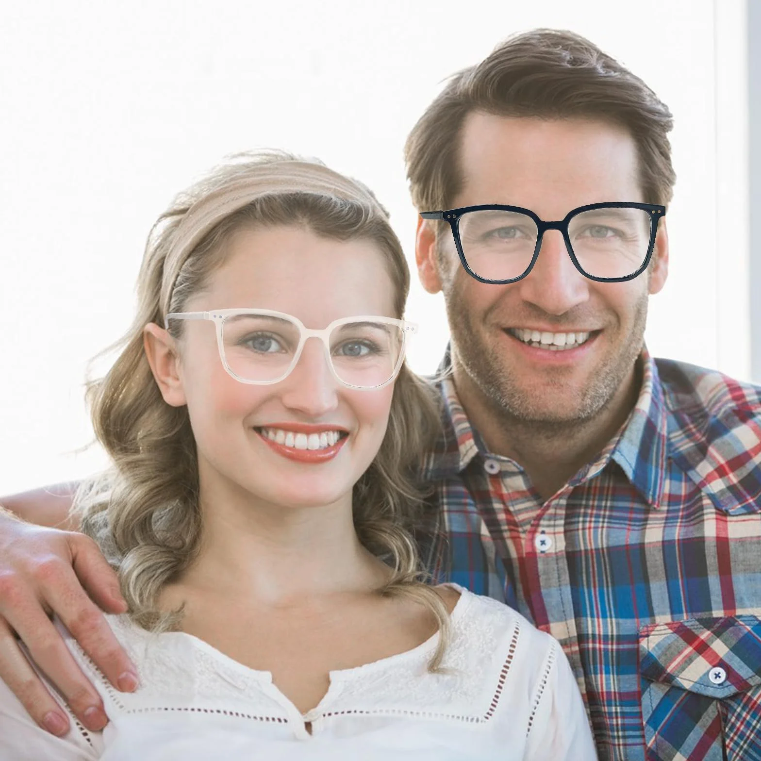 Lunettes Anti Lumiere Bleue, Lunettes D'ordinateur Anti-Fatigue, Monture Large, Léger et Portable pour Homme Femme