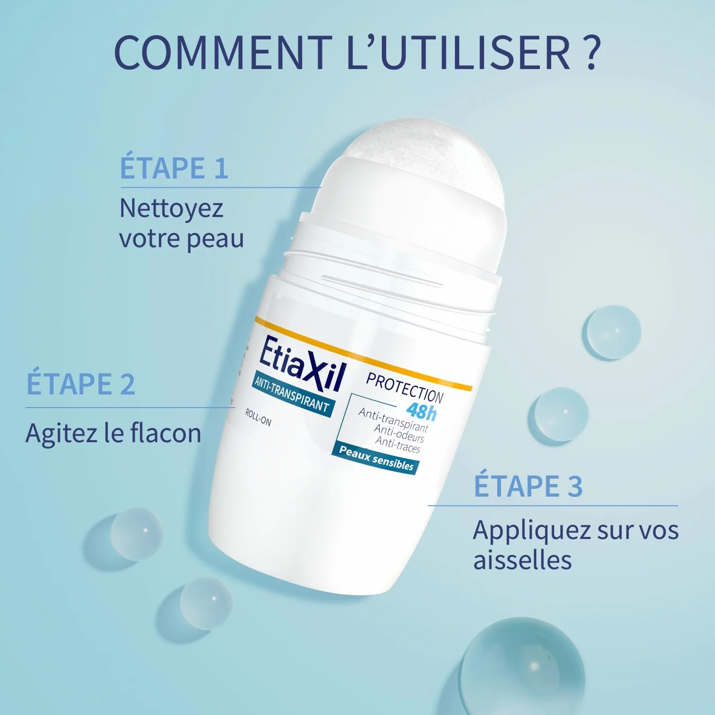 Etiaxil Déodorant Anti-transpirant 48h Roll-On 2x50ml