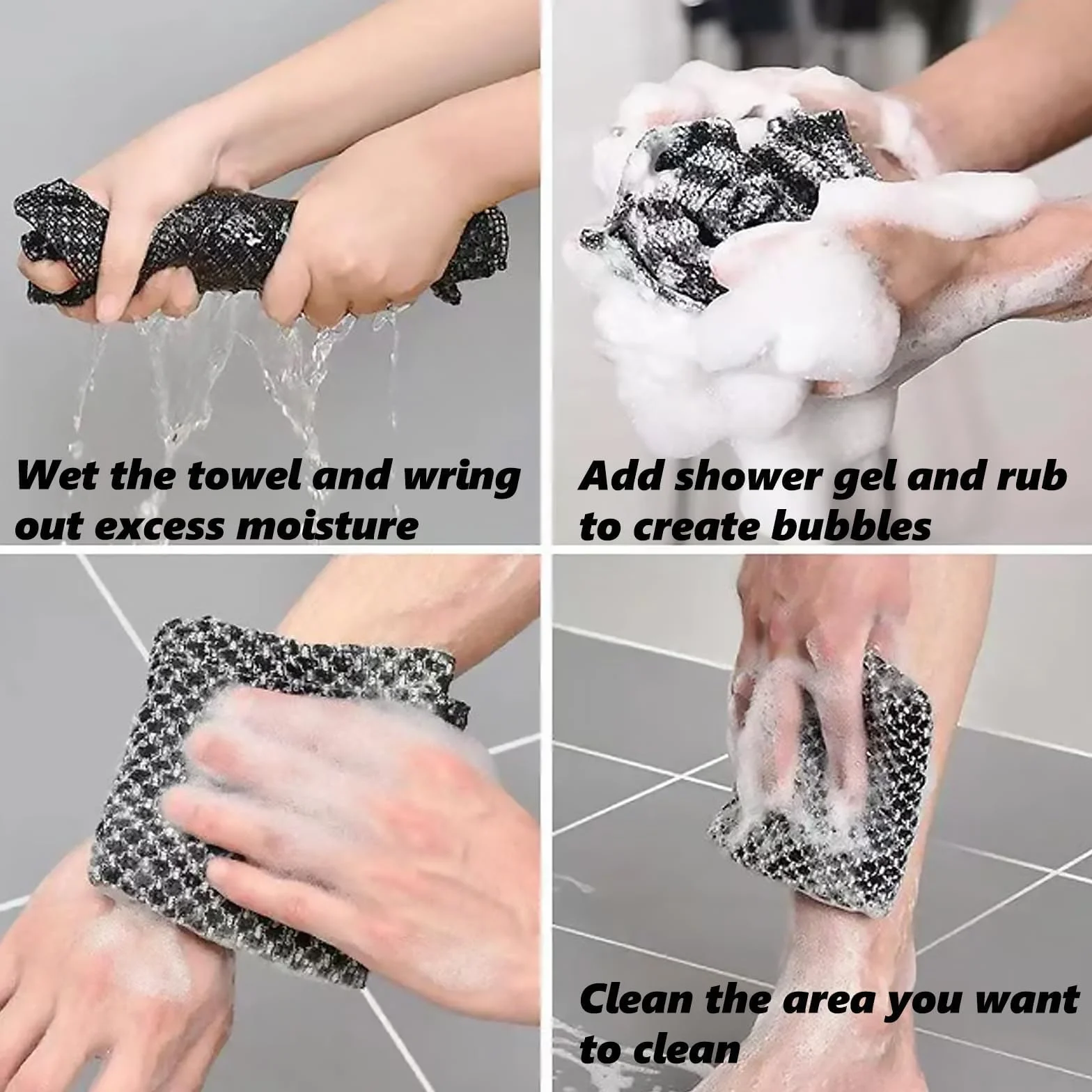 Serviettes Exfoliantes Japonaises pour le Dos, Peaux Sensibles et Rugueuses