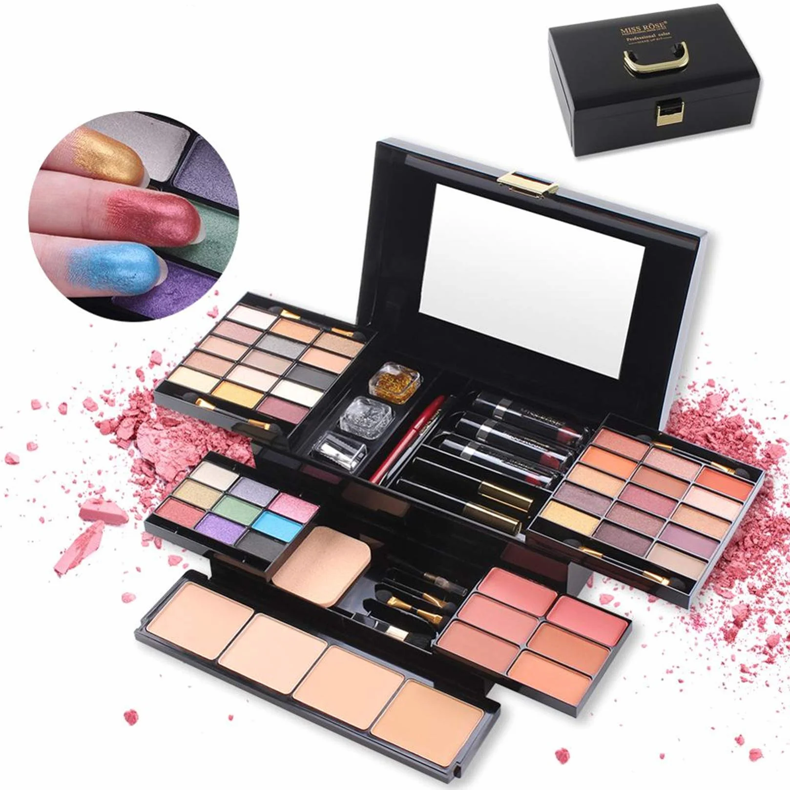 FantasyDay Calendrier de l'Avent 2025 Beauté Femmes, Coffret Maquillage avec Ombres Paupière, Rouge à Lèvre, Pinceaux