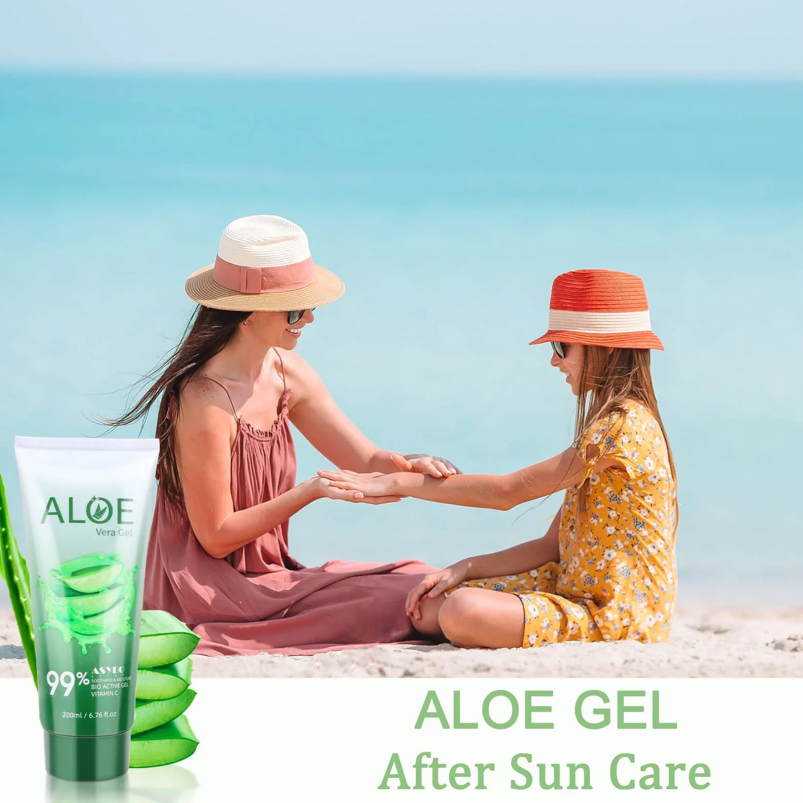 Aloe Vera Gel 99% Aloe Vera Hydratant Visage et Corps Naturel Lot de 2