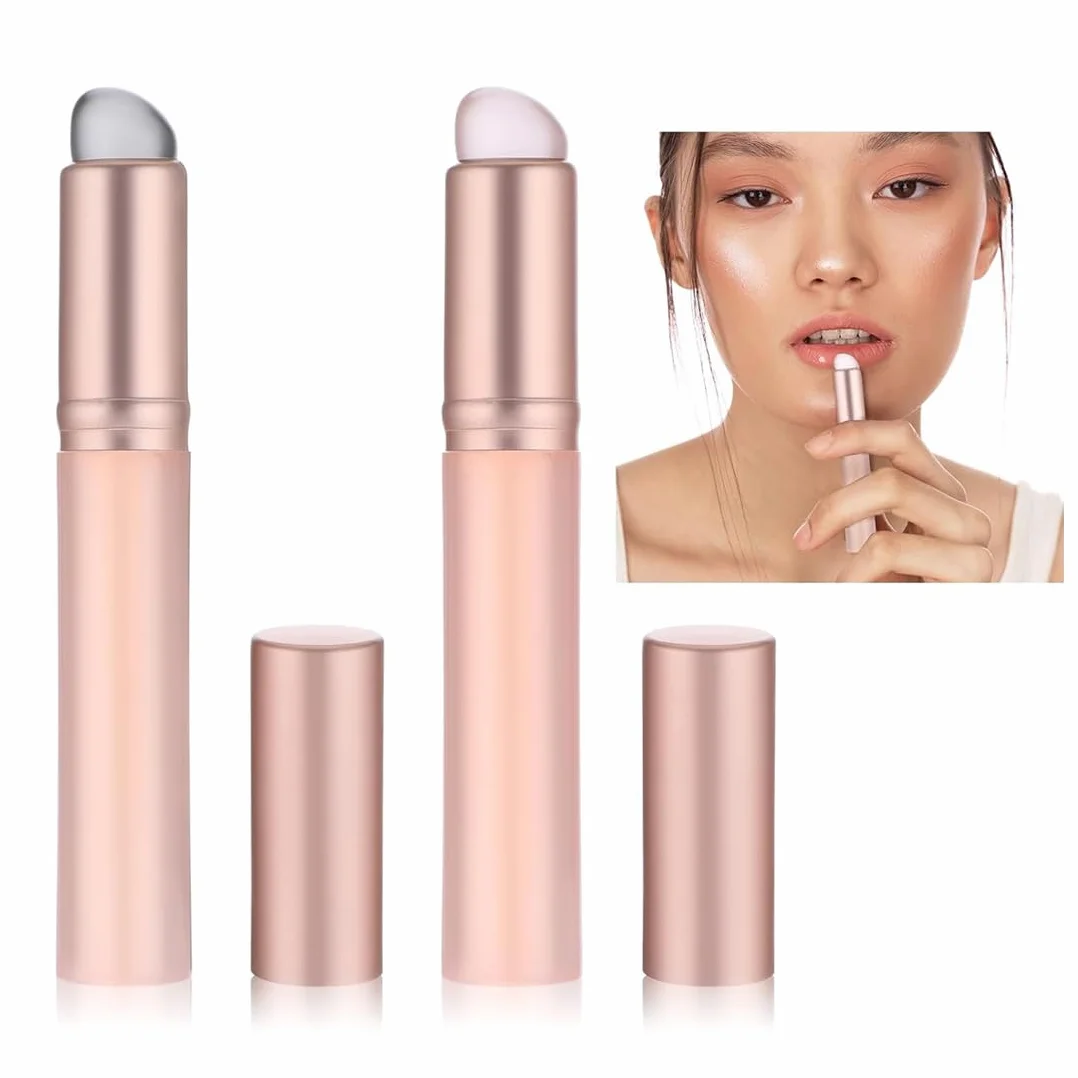 Pinceau À Lèvres En Silicone Applicateur De Masque À Lèvres 2Pcs Avec Capuchon Multifonctionnel