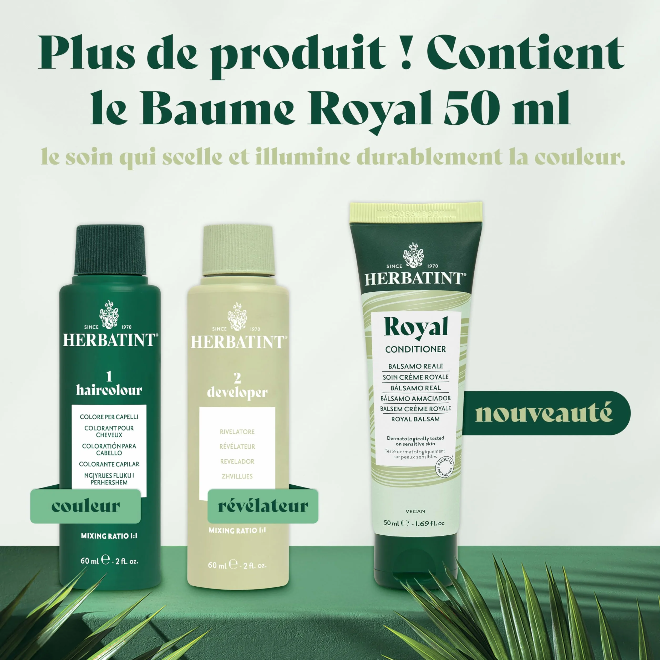 Herbatint Soin Colorant Permanent Cheveux 4N Châtain 170 ml Sans Ammoniaque Couverture Cheveux Blancs