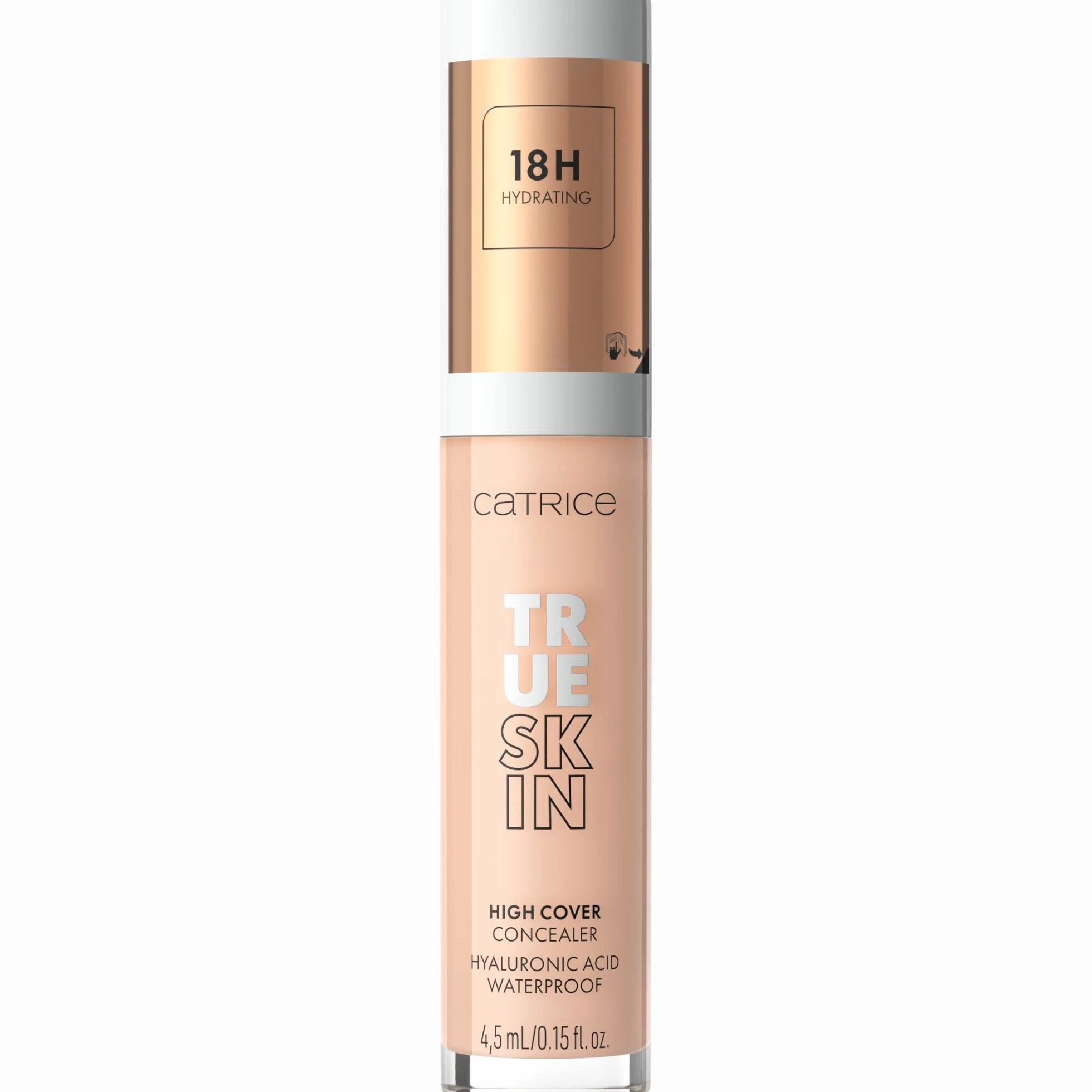 CATRICE True Skin High Cover Concealer 010 Cool Cashmere – Couvrance élevée, hydratation, fini mat waterproof – 4,5 ml