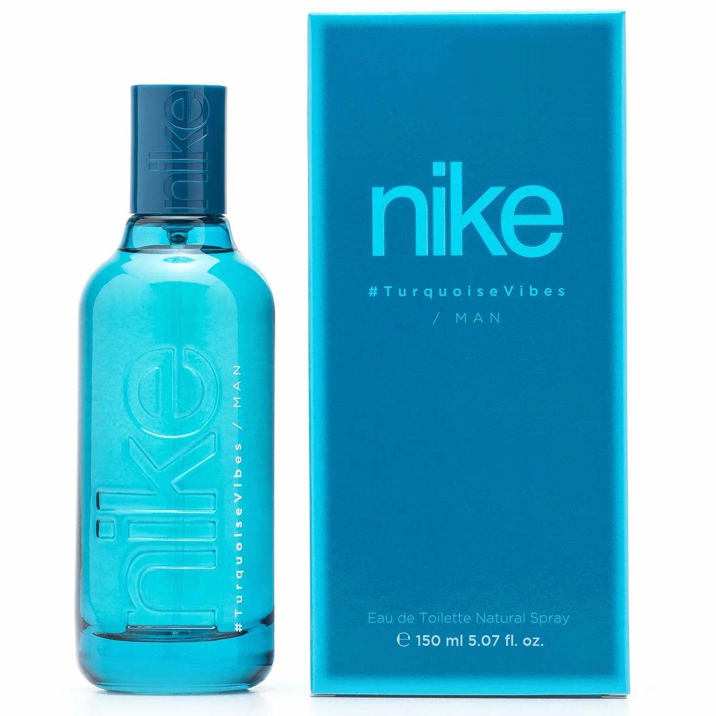 NIKE - Turquoise Vibes 150 ml, Eau de Cologne pour homme, Parfum en vaporisateur, Eau de Toilette naturelle et masculine, Parfum fruité et hespéridé, Fraîcheur et longue tenue