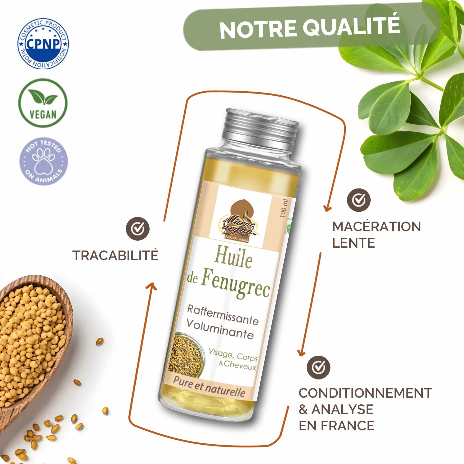 Huile de Fenugrec 100ml Soin Volume Poitrine