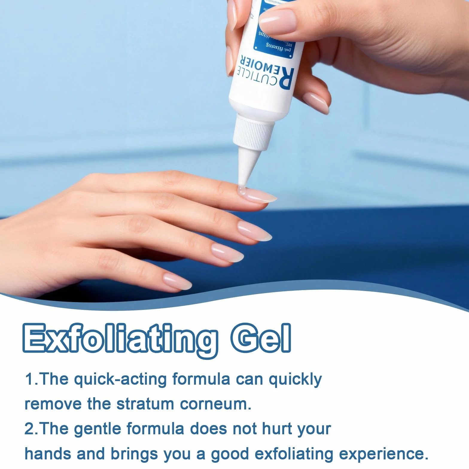 Eau Émolliente Pour Cuticules 60ml, Cuticle Élimine Gel, Assouplit et Hydrate les Peau des doigts