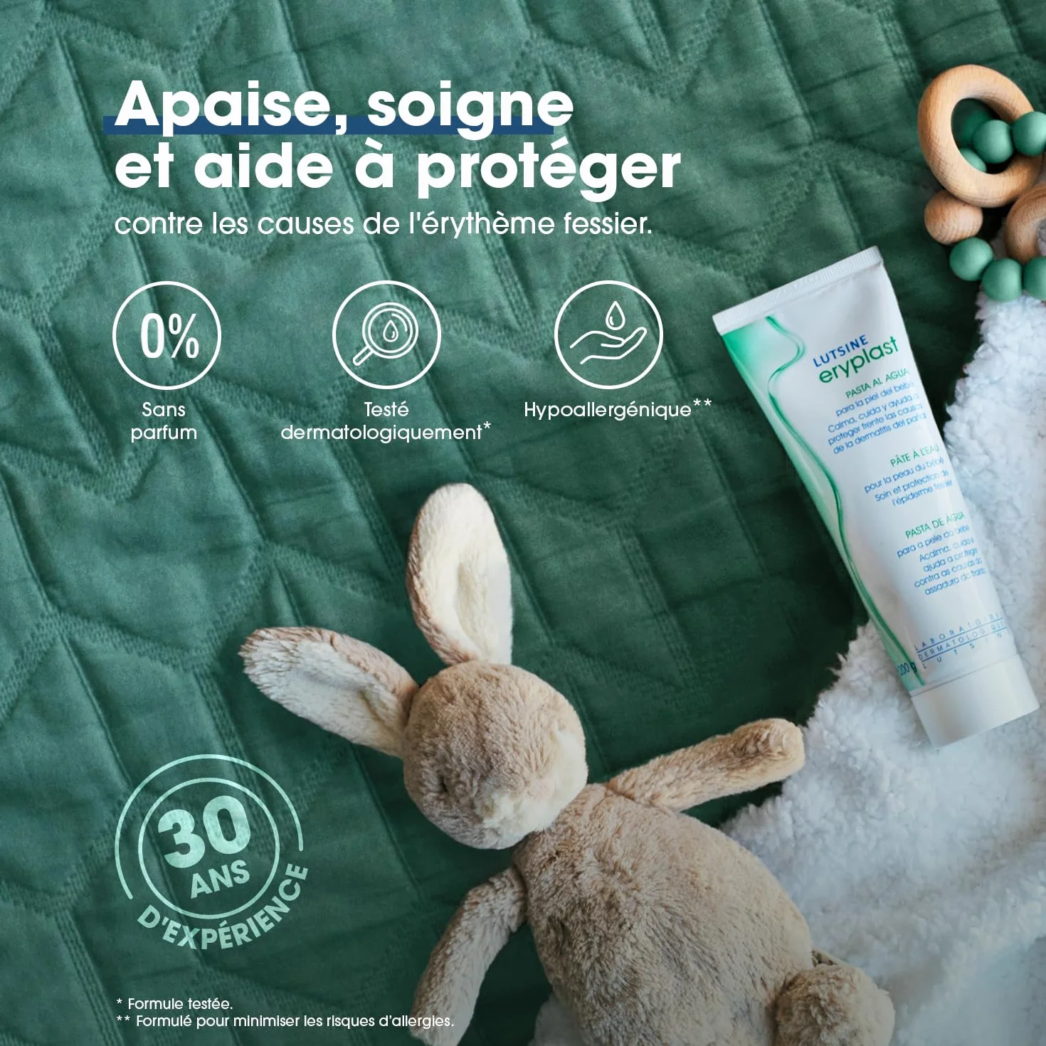 Eryplast Pâte à l’eau 200 gr - Soin érythèmes fessiers, rougeurs, irritations - Hypoallergénique, sans parfum