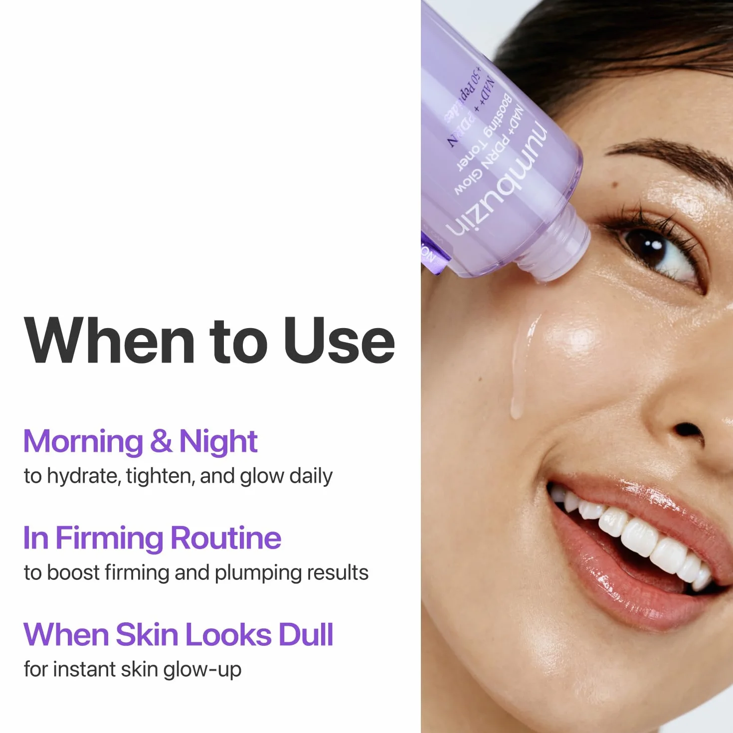 numbuzin No.9 NAD+ Salmon PDRN Glow Boosting Toner 5.07 fl oz Korean Skincare