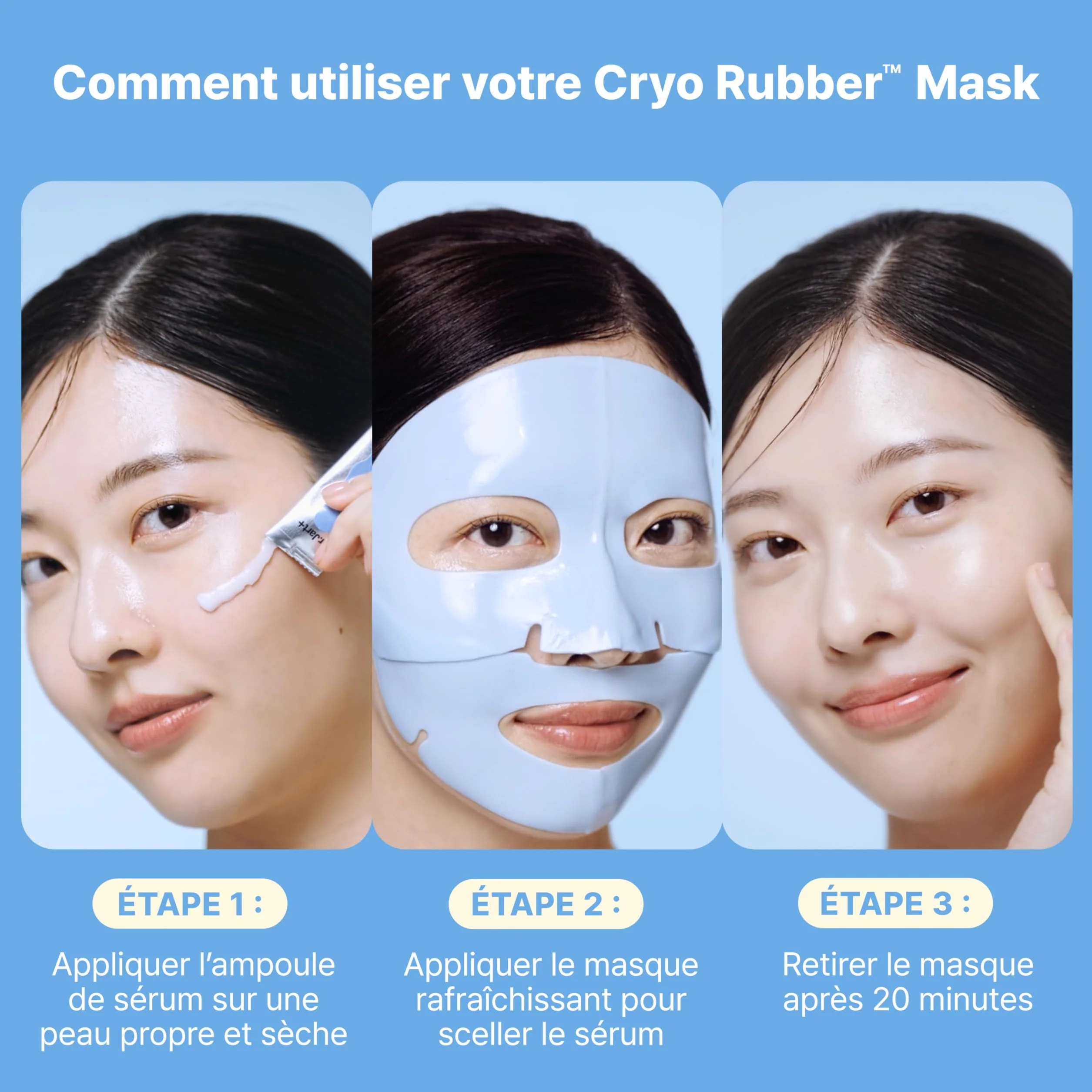 Dr.Jart+ Cryo Rubber Masques Visage Hydratants Illuminants Apaisants Raffermissants Soin de la peau coréen