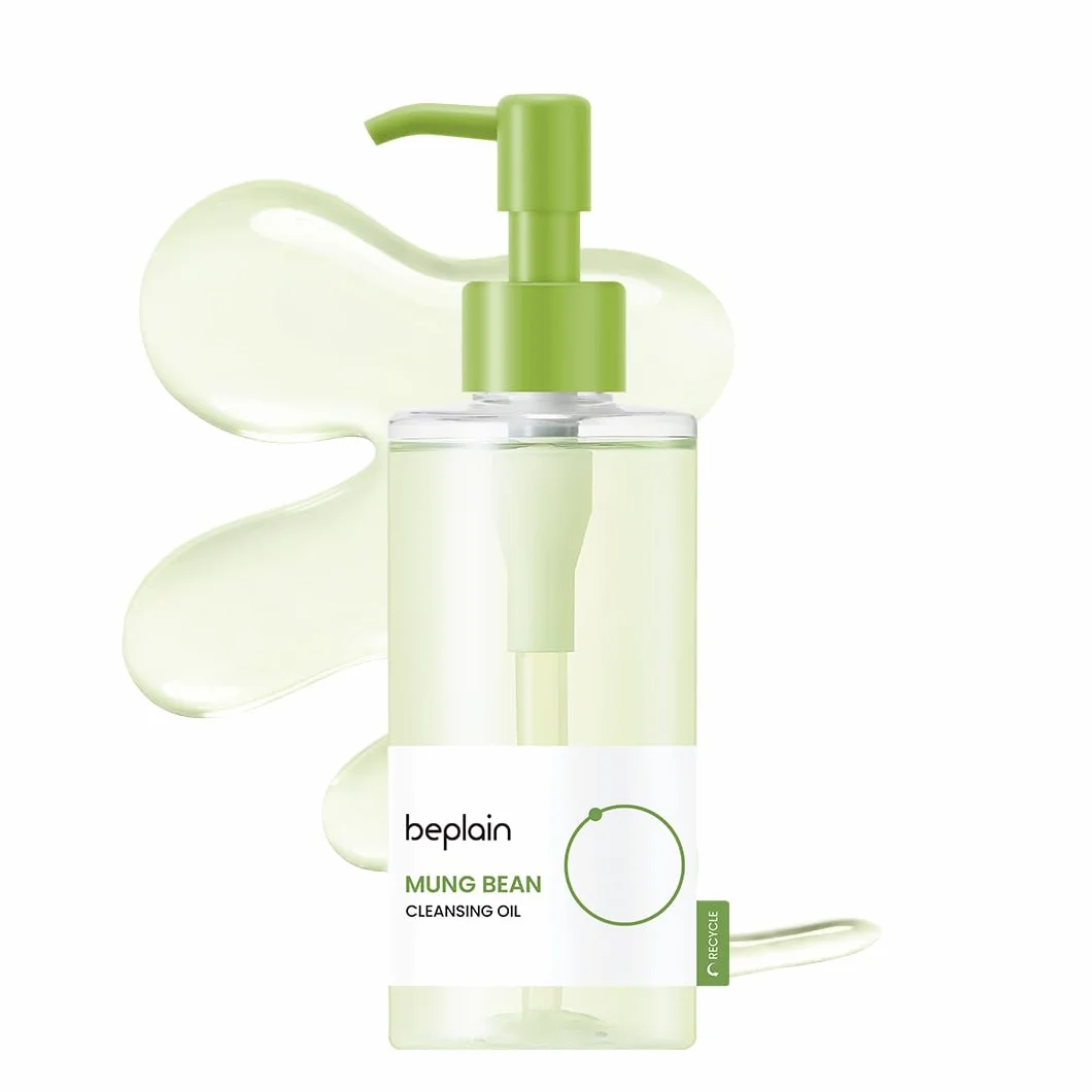 beplain Huile nettoyante à la fève de soja (200 ml/6,76 fl.oz) | Sans parfum | Testé non comédogène | Démaquillant et nettoyant pour pores profonds élimine les points noirs | Convient aux peaux