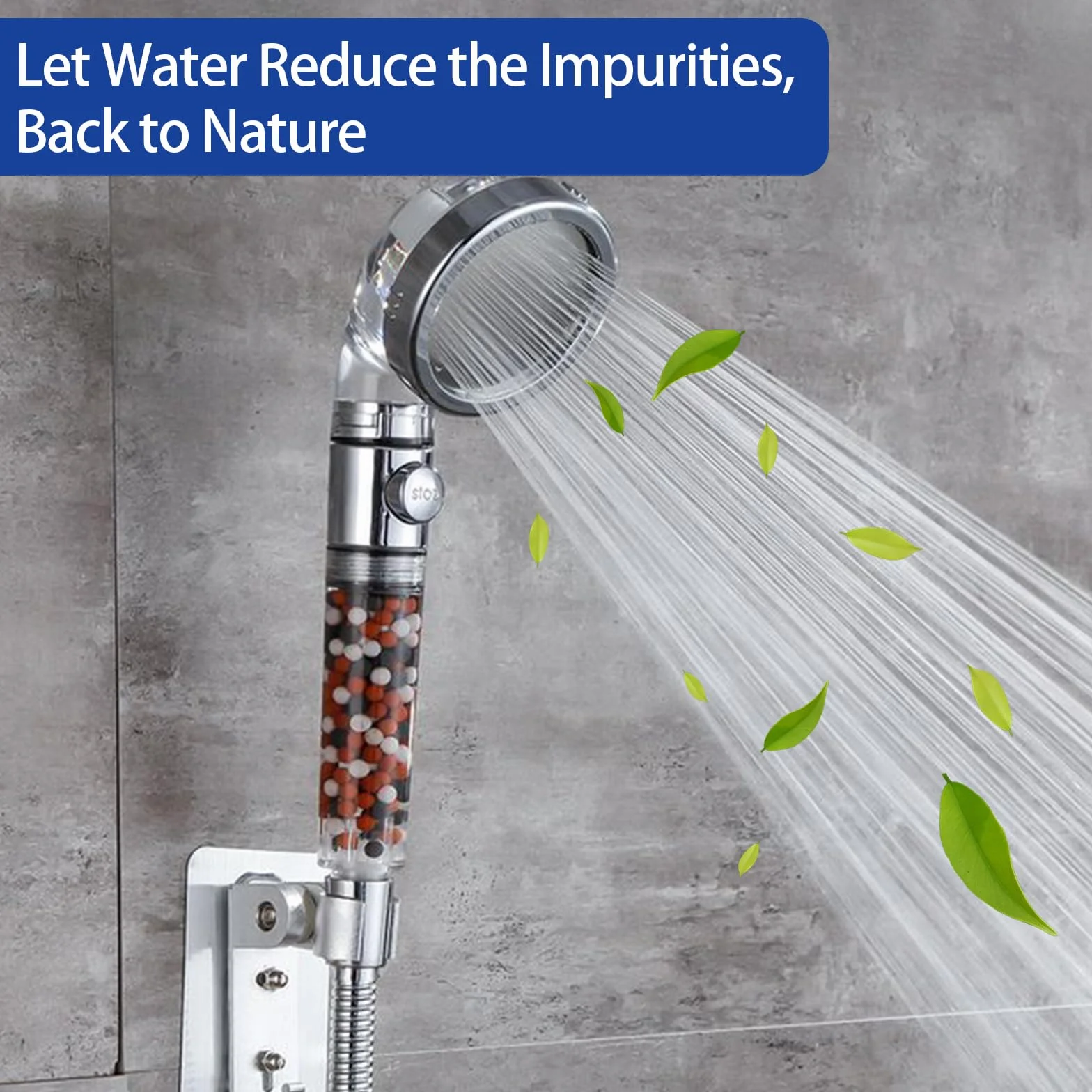 Billes Ions Boules Douche 9 Paquets Recharge Perles Minérales Adoucir Eau Éliminer Chlore