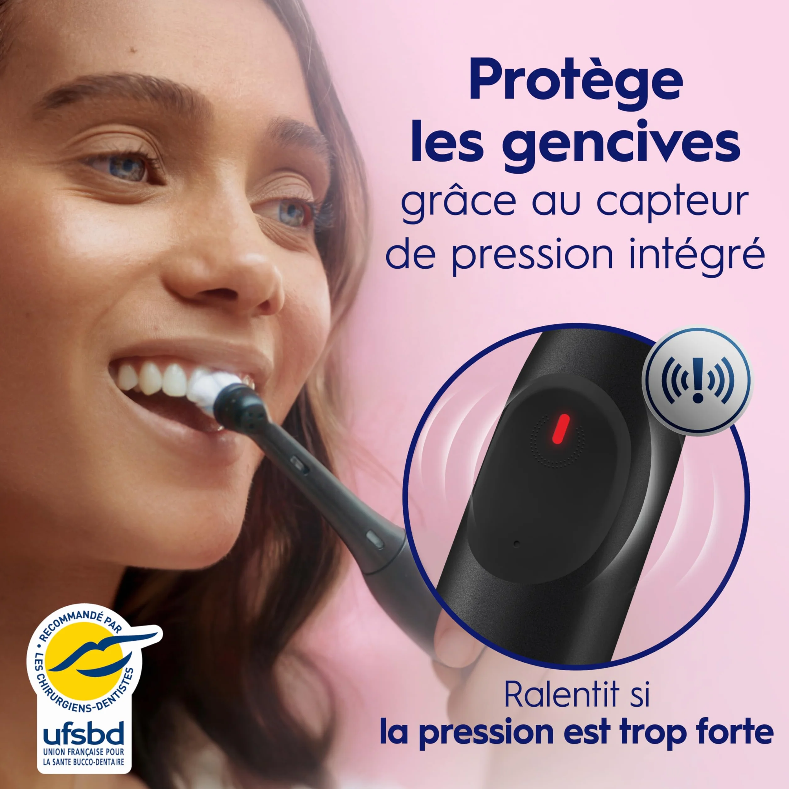 Oral-B Brosse à Dents Electrique iO 2 Noire – 3 Modes de Brossage, Capteur de Pression, Batterie Rechargeable