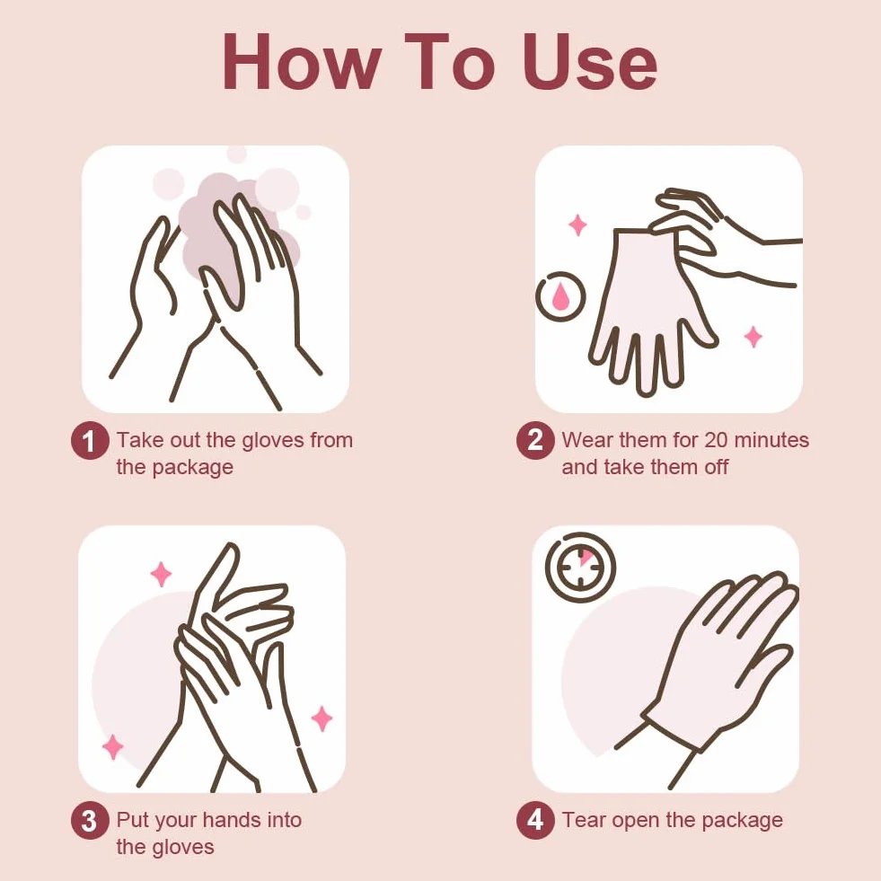 Masque de Main Hydratant 6 Paires Gants Soin Mains Hydratants Exfoliants Nourrissants