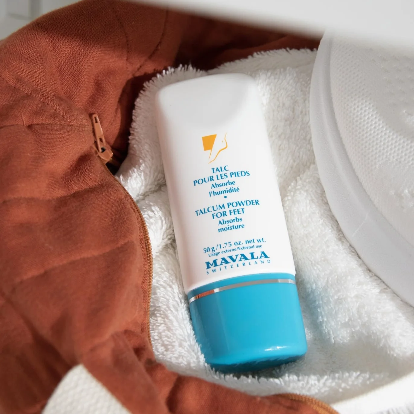 Mavala Talc pour les Pieds Absorption de l'Humidité Poudre Longue Durée Anti-Odeur 50g