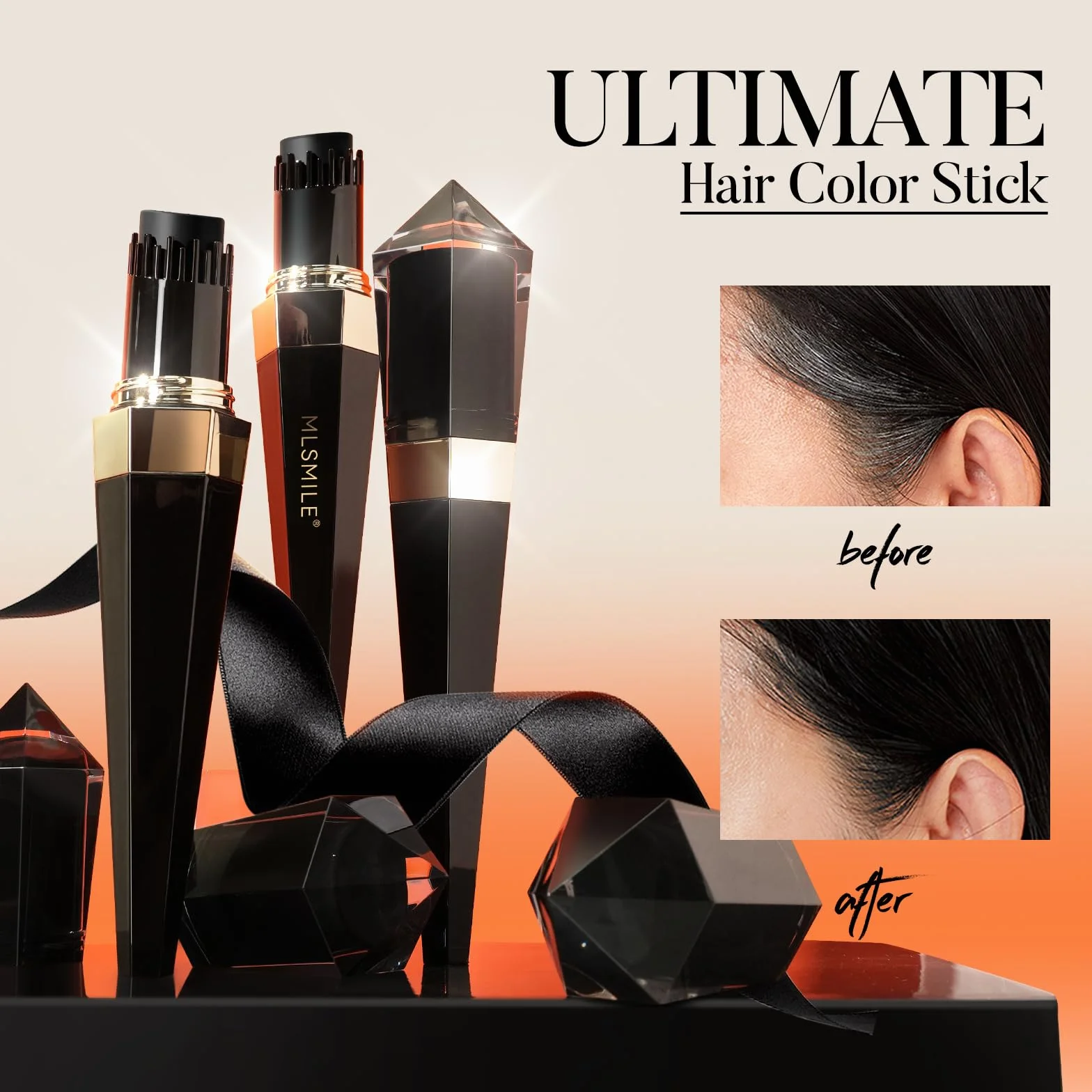 Peigne Colorant Capillaire Correcteur 2-en-1 Marron Foncé Résistant à l'Eau