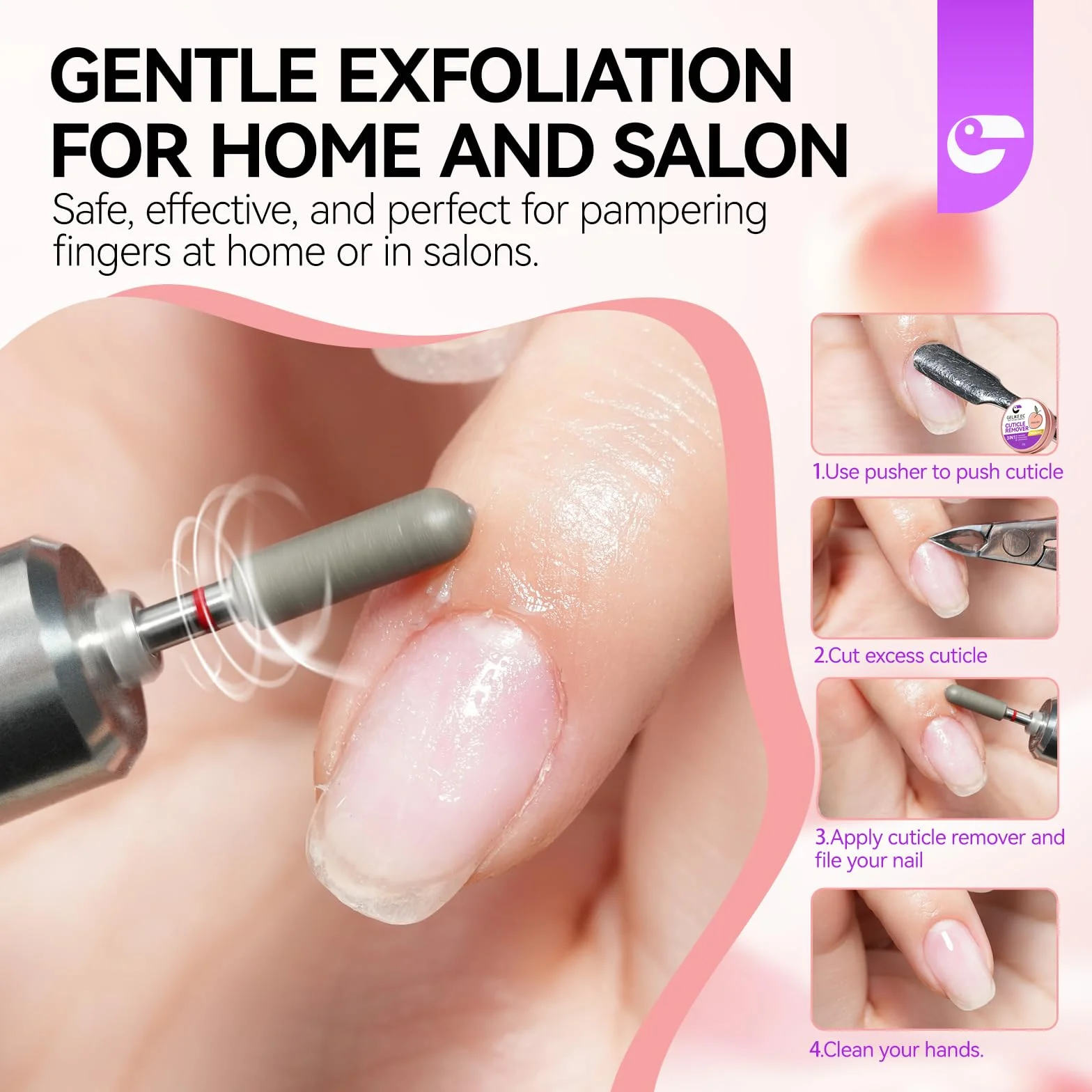 Gelike Crème pour Cuticules au Parfum d'Abricot - Soin Hydratant pour Mains Sèches