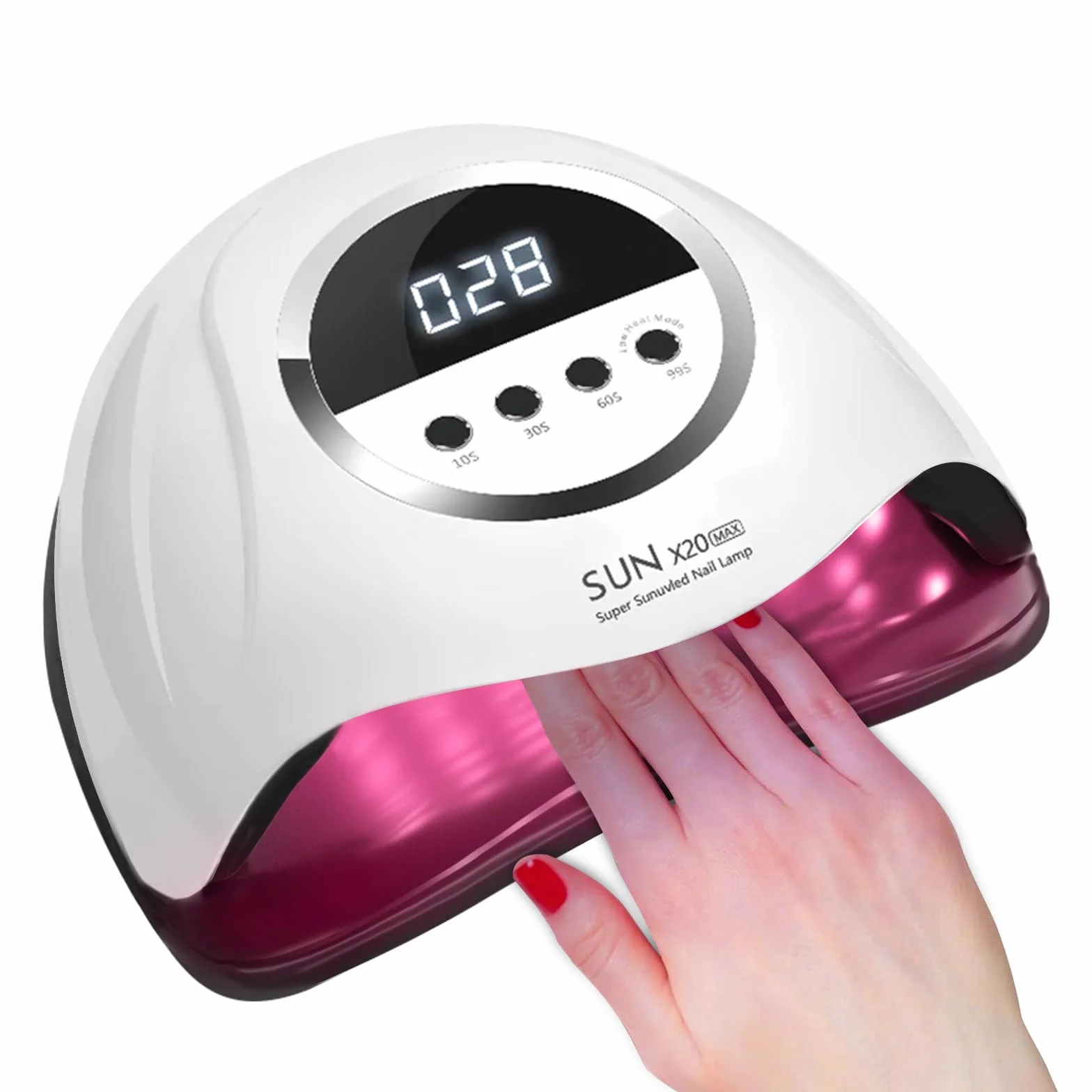 Lampe à ongles UV LED 320 W,lampe professionnelle pour séchage de vernis à ongles avec 72 perles,lampe à ongles UV avec 4 réglages de minuterie,sèche-vernis à ongles avec capteur automatique,écran LCD