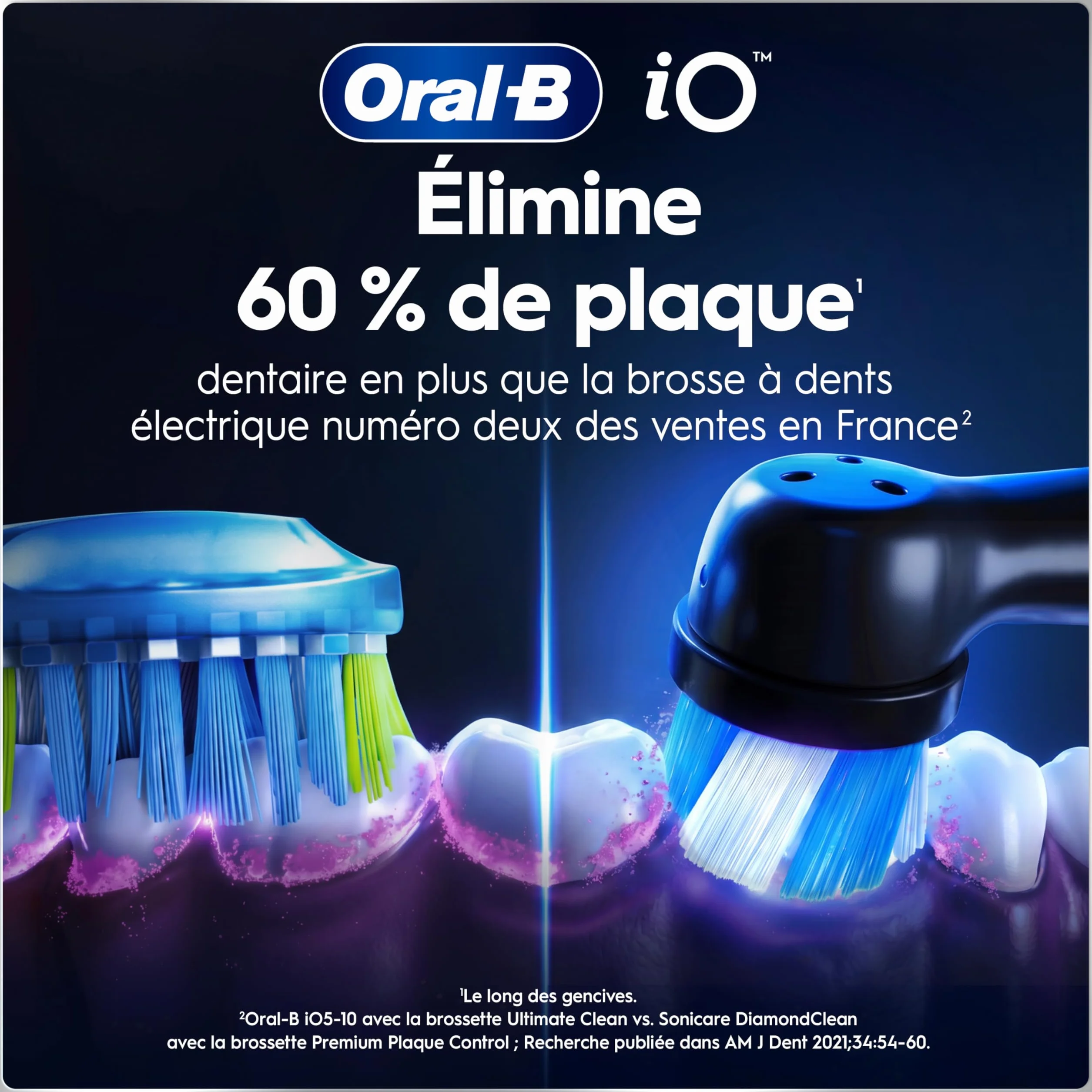 Oral-B Brosse à Dents Electrique iO 6, Noire, 5 Modes, Capteur de Pression, Batterie Rechargeable