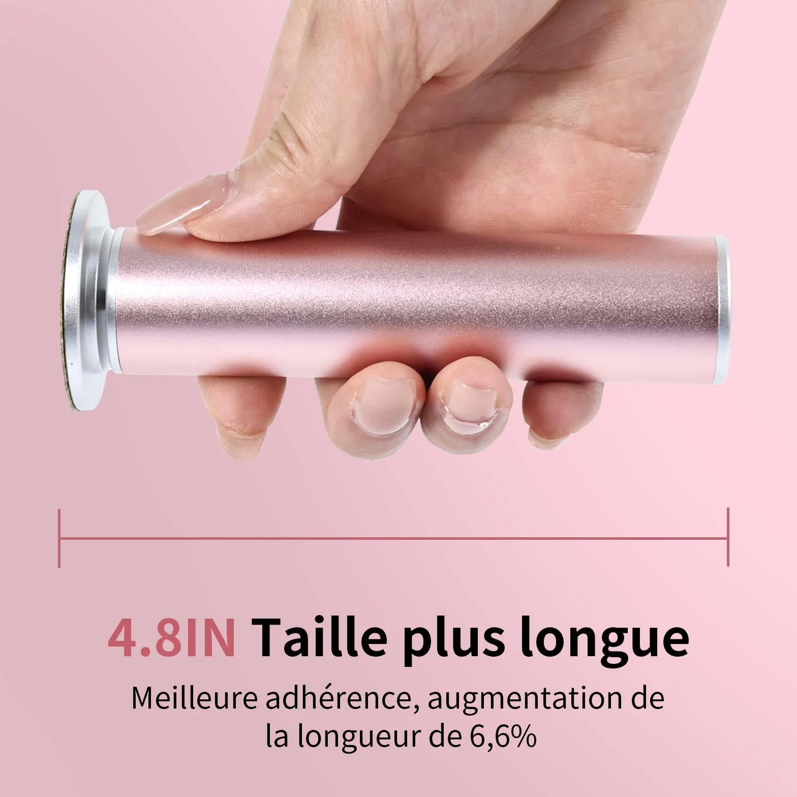 AprElm E1 Rapeuse Pieds électrique Professionnelle 12 cm avec 120 Disques Abrasifs et Vitesse Variable Rose