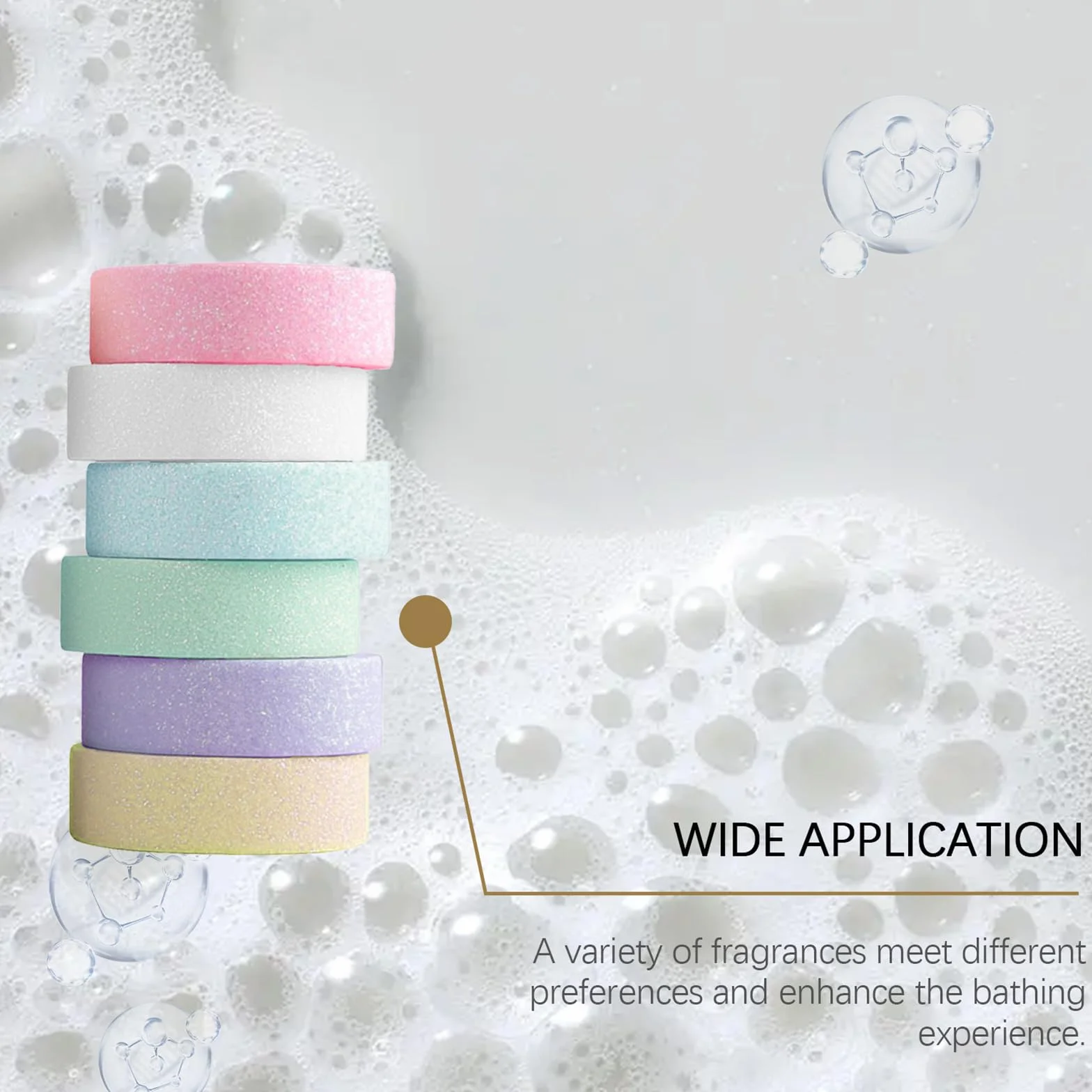 Bombes de Douche d'Aromathérapie Lot de 6 Soins Spa Relaxation