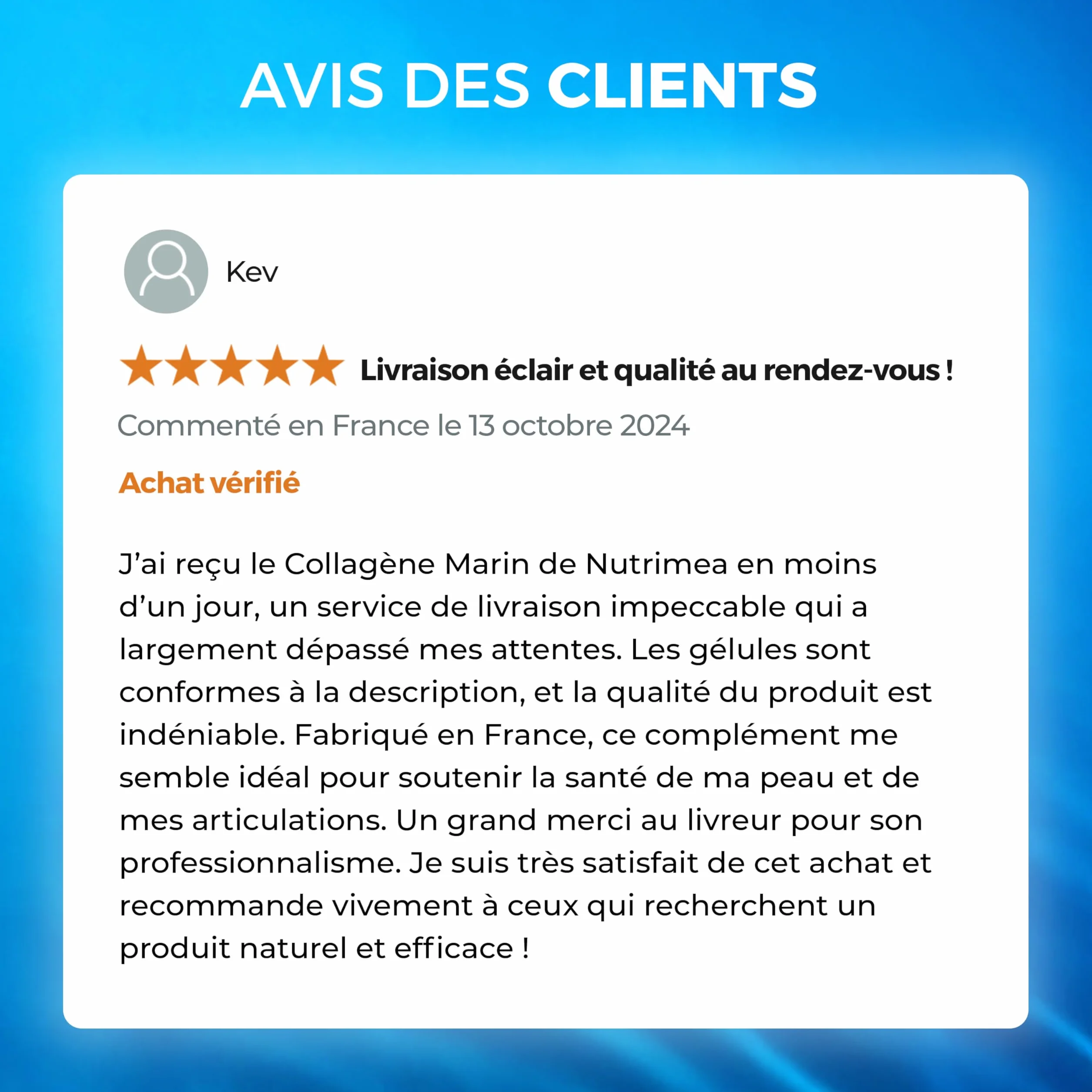 Nutrimea Collagene Marin Types I & II Brevetés 900 mg 90 Gélules Vitamines A C E Végétales Fabriqué en France