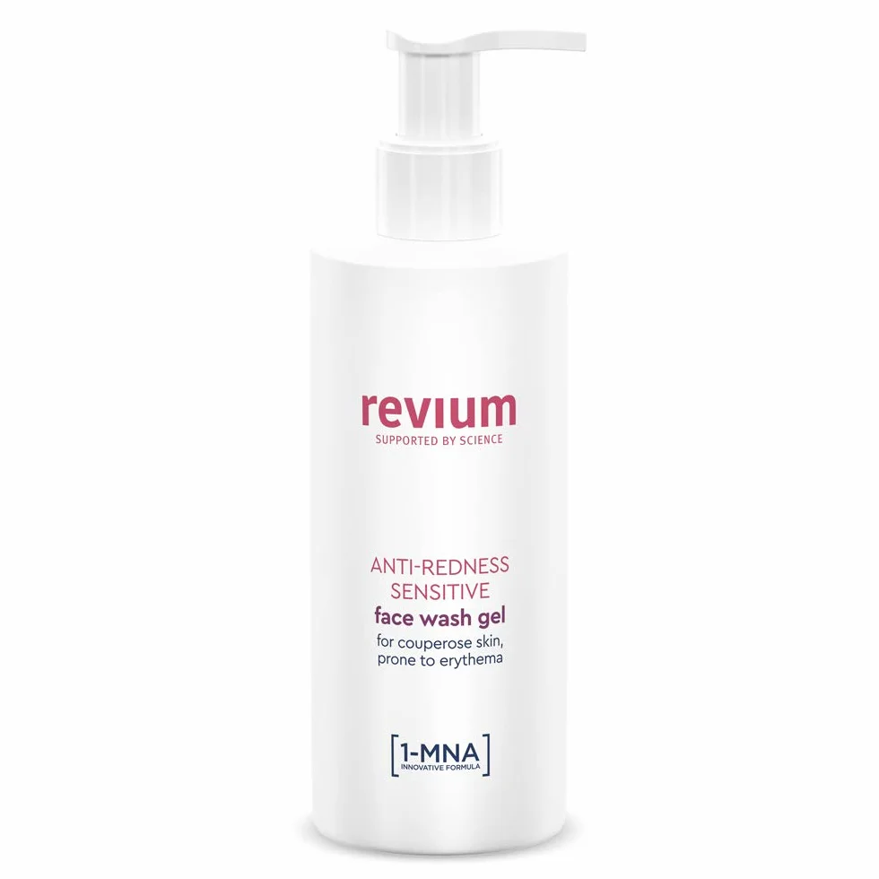 Gel purifiant sans savon pour le visage anti-rosacée, rougeurs et couperose, pour peaux sensibles et sujettes aux érythèmes, à la formule concentrée enrichie en molécule 1-MNA, 200ml