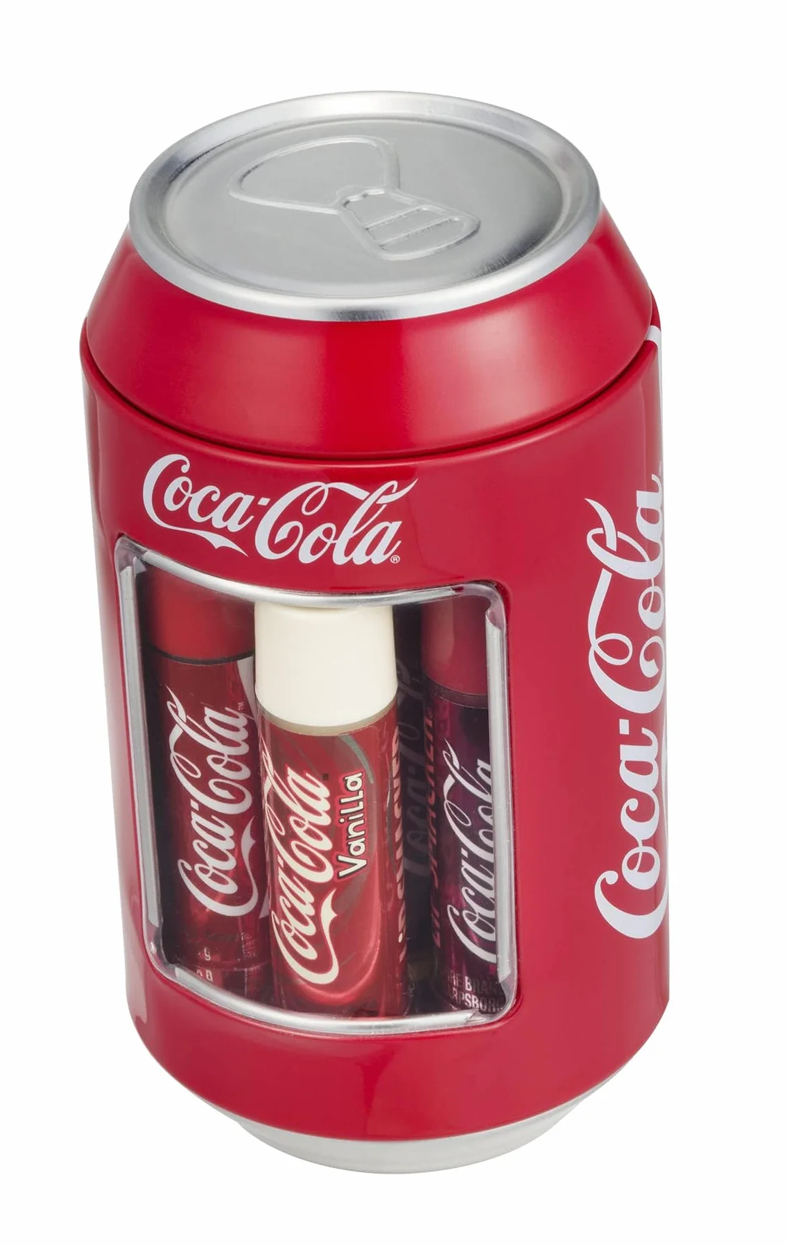 Lip Smacker Collection Canettes Coca-Cola Baumes à Lèvres Parfums Variés Cadeau Sucré Canette Classique 6 Pièces