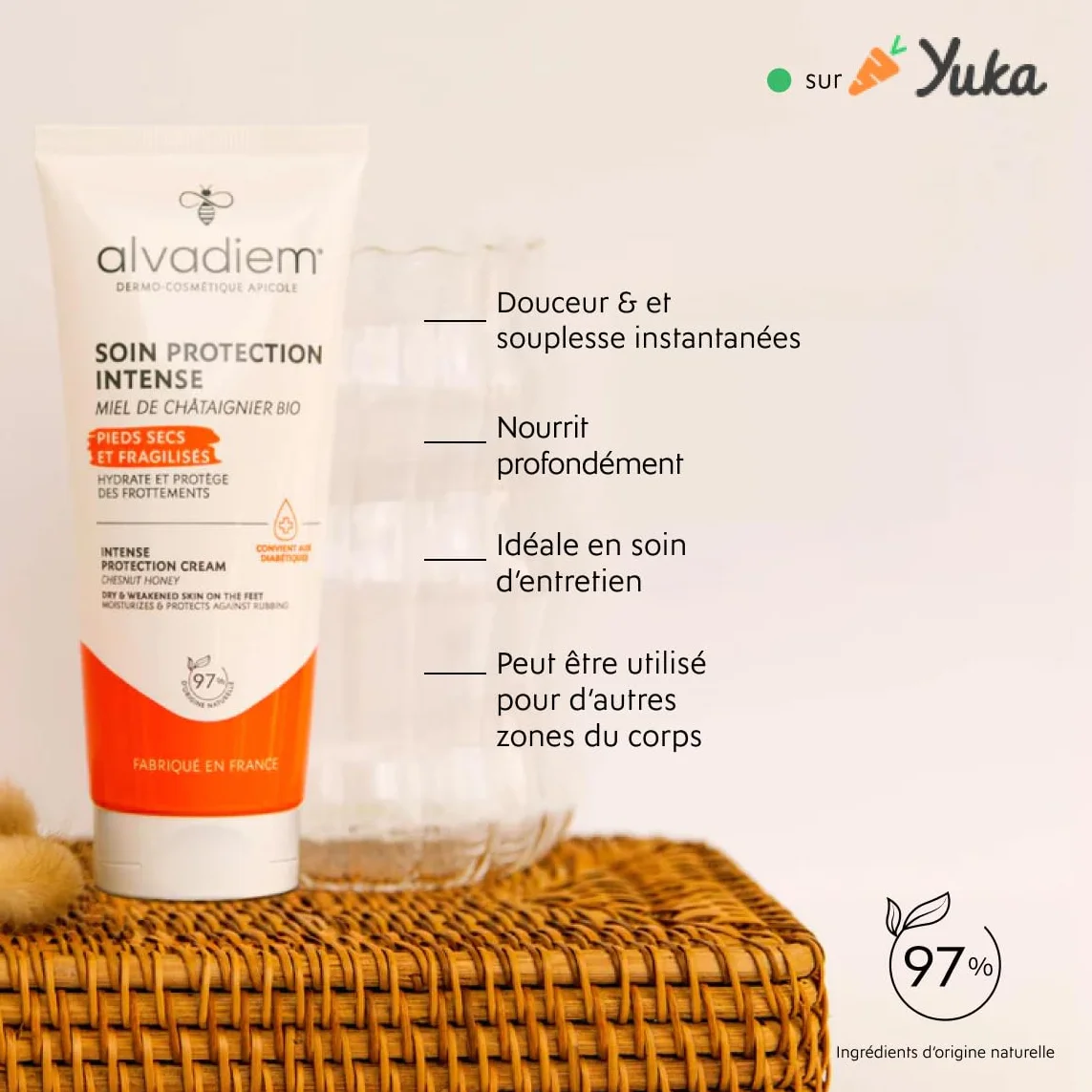 Alvadiem Soin Protection Intense Crème Pieds Très Secs Diabétiques 100 ml