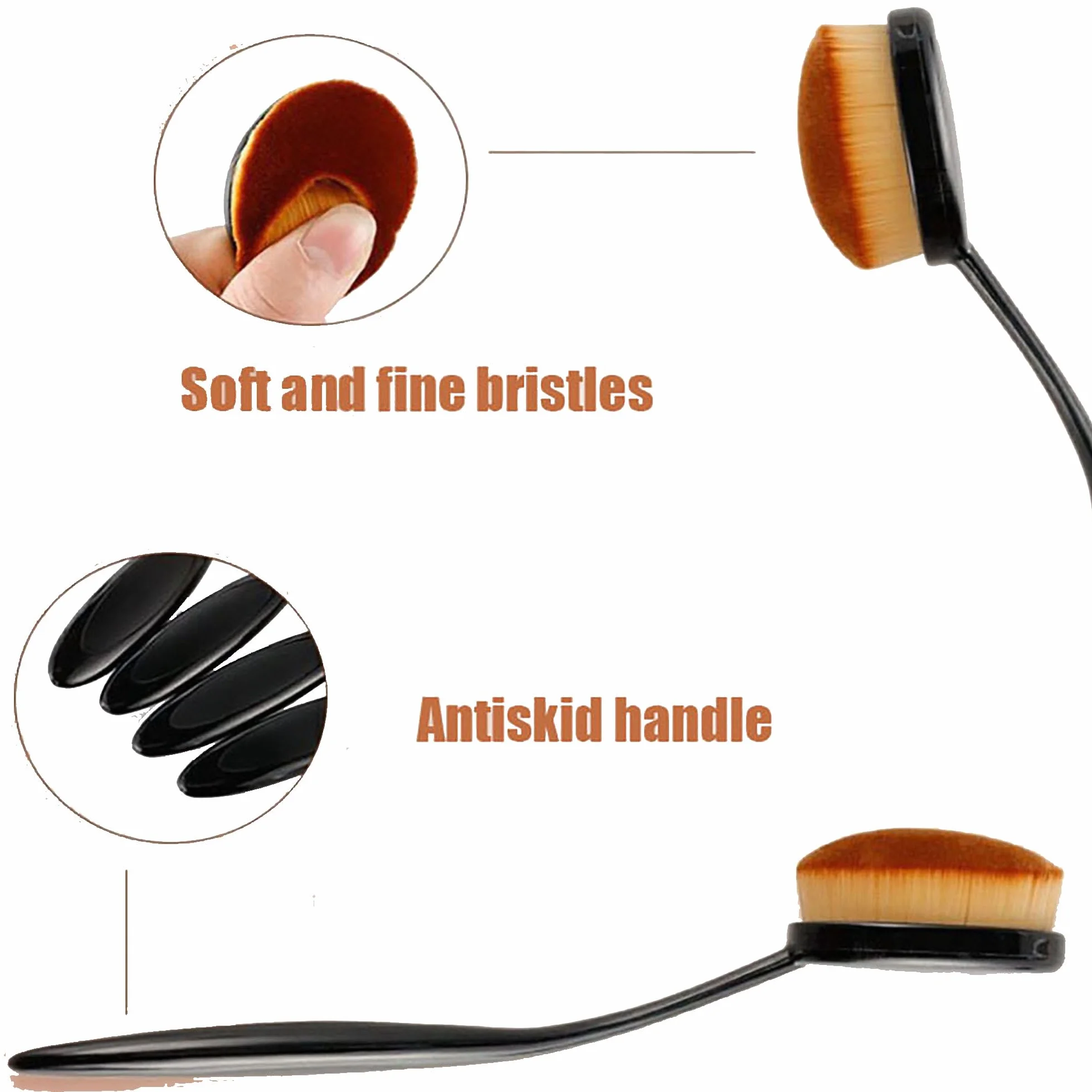 Foundointa Magic Brush Lot de 2 pinceaux sans poudre pour le visage