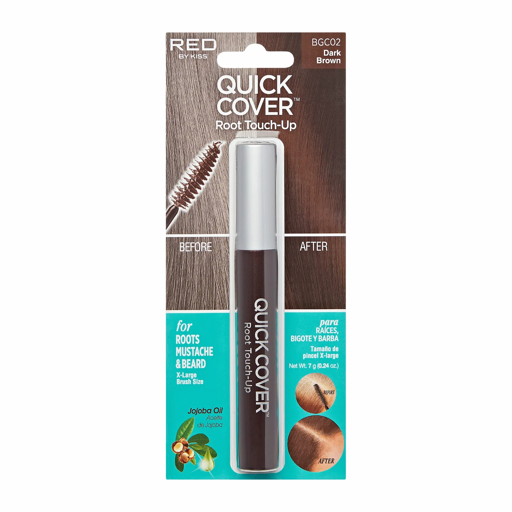 KISS Quick Cover Brush-in Color Touch Up Dark Brown