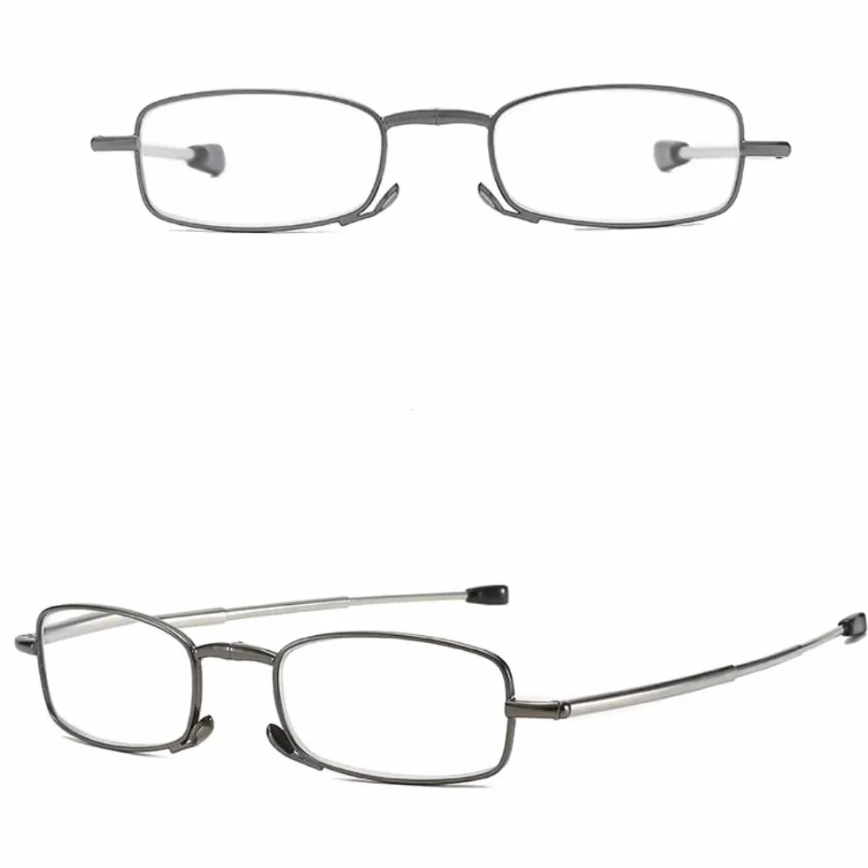 JOX Lunettes de lecture pliantes anti-lumière bleue avec étui compactes homme femme Gun Metal