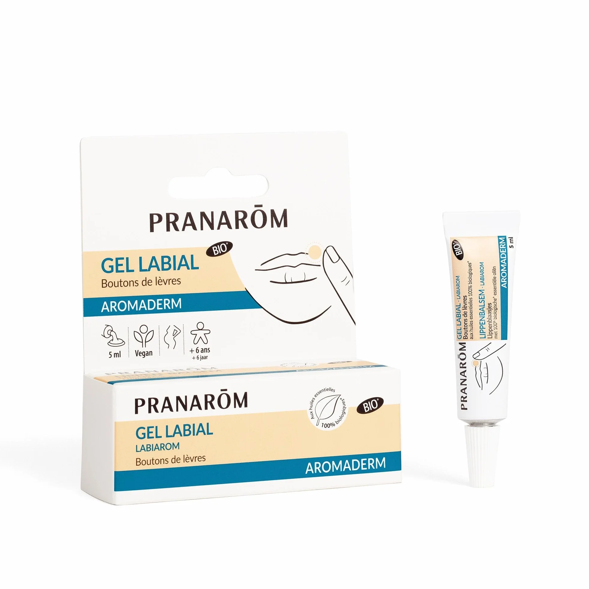 PRANARÔM Gel Labial BIO Boutons de Lèvres Huiles Essentielles 5 ml