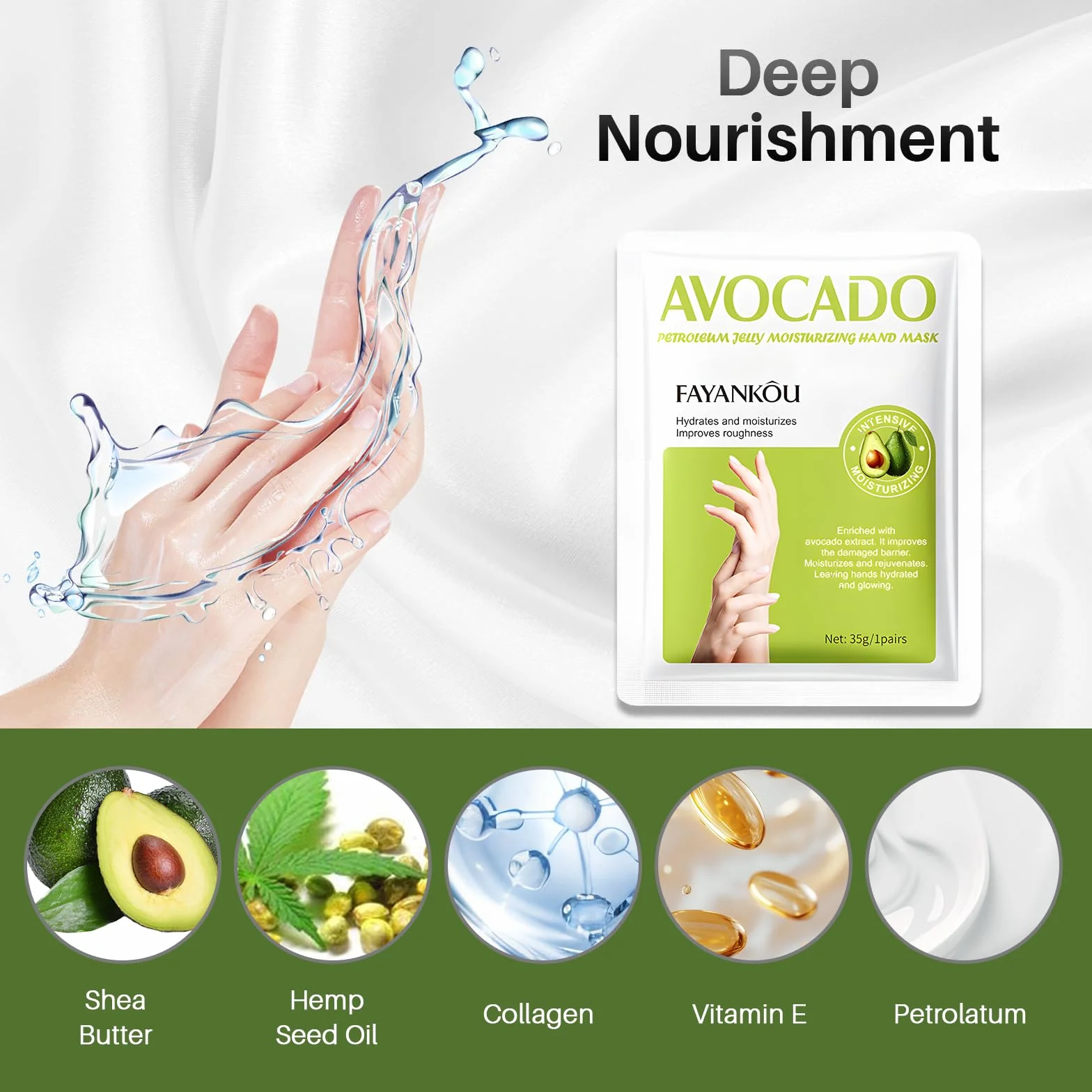 Masque Mains Hydratants Exfoliants Gants Nourrissants 6 Paires