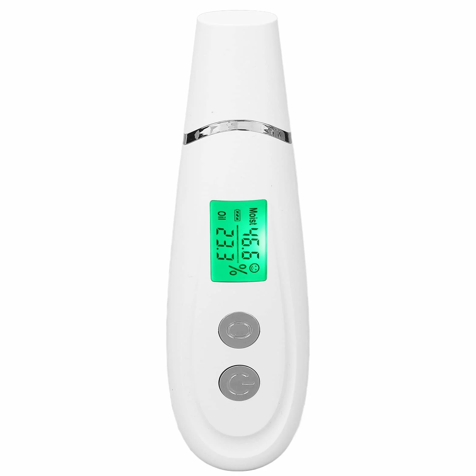 Détecteur Numérique de Peau Portable, Testeur d'humidité du Visage Blanc, Analyseur d'humidité de la Teneur en Huile de la Peau
