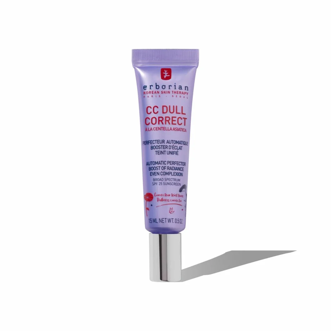 Erborian CC Dull Correct Soin Perfecteur Automatique de Teint Centella Asiatica Booster Éclat Illuminateur Peau Unifiée Crème Visage