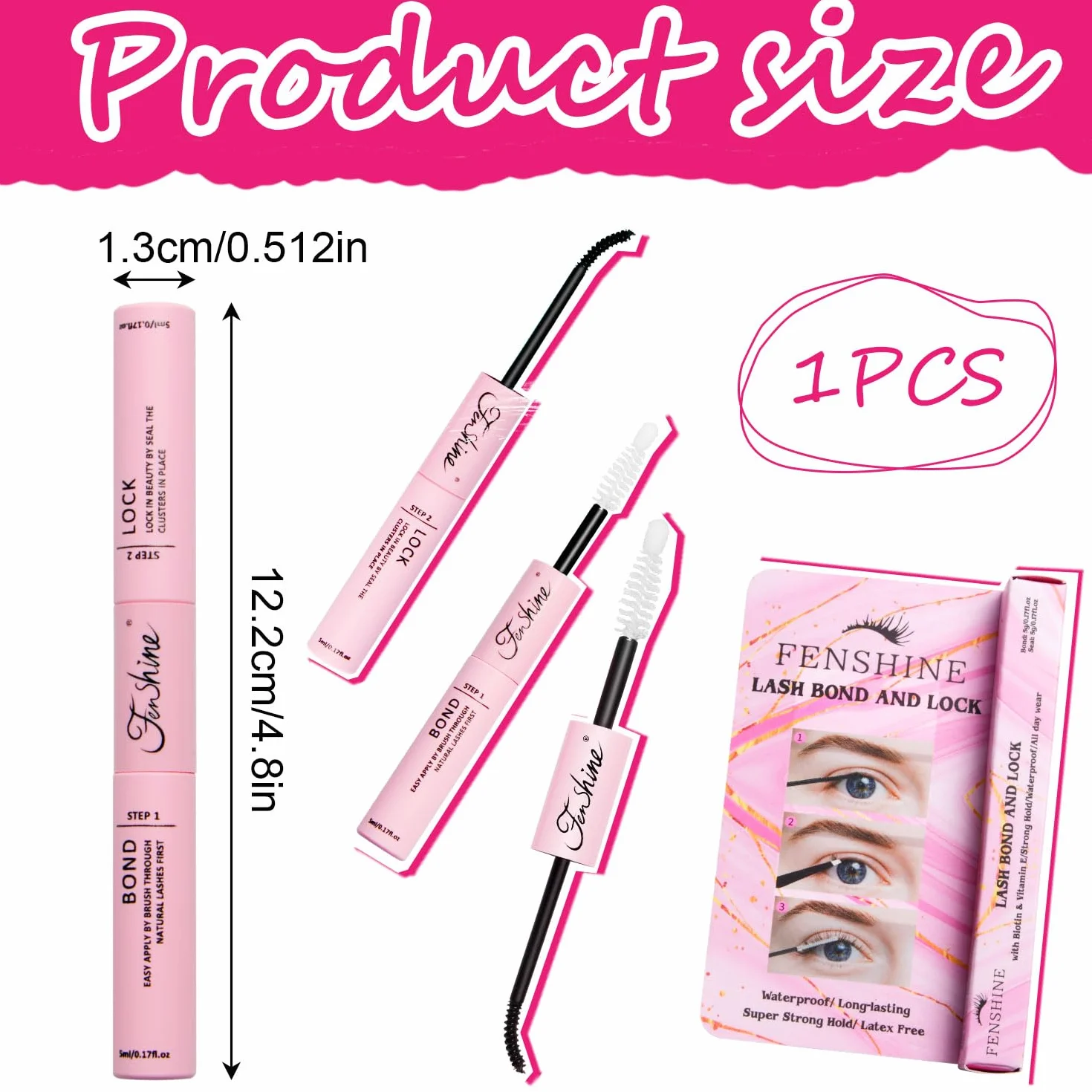 Colle pour cils en grappes Lash Bond and Seal, très forte tenue, sans latex, 5g