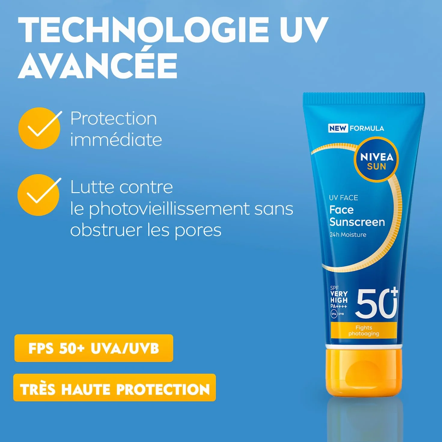 NIVEA SUN Crème Solaire Visage FPS50+ 40 ml