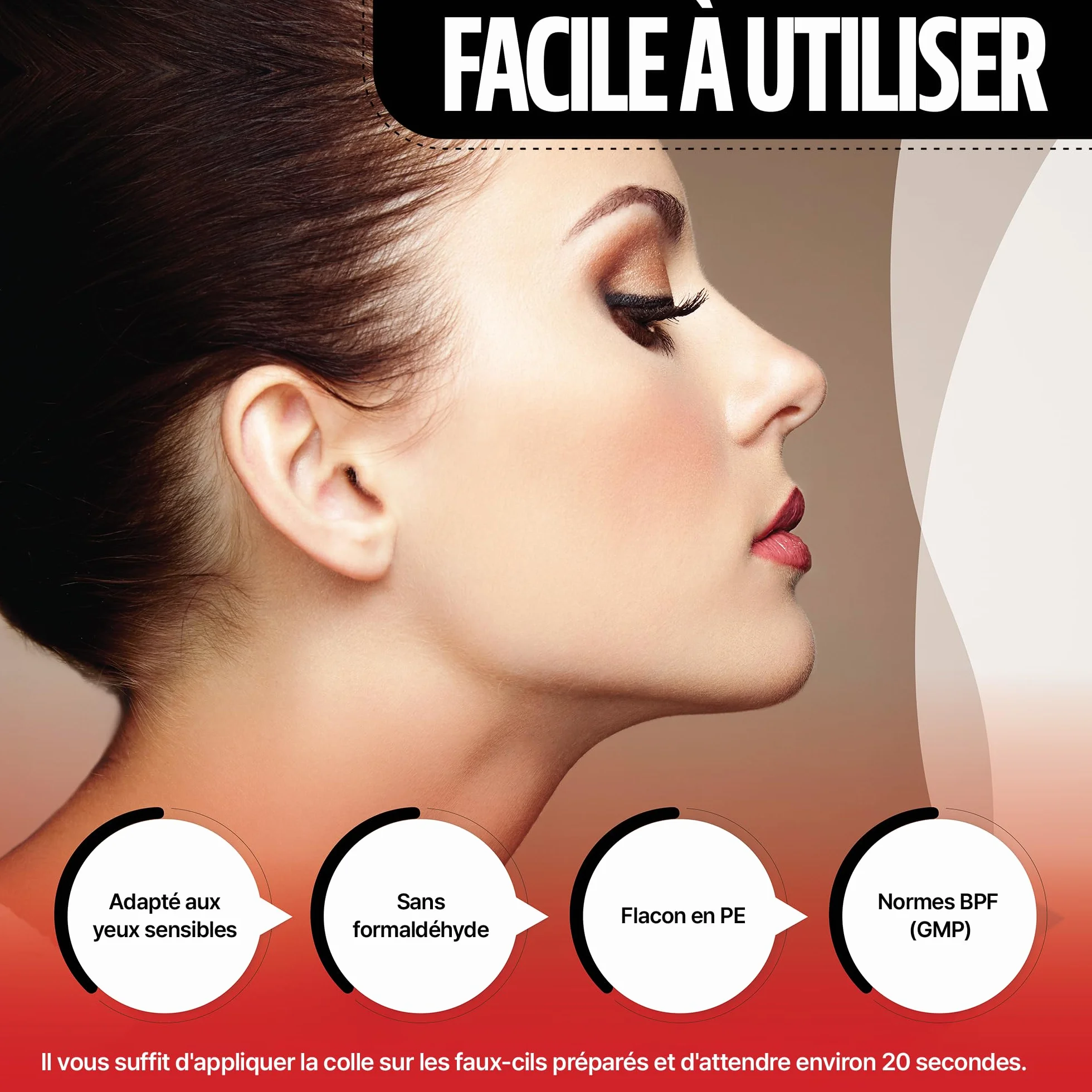 NOON'S UP Colle à Faux Cils Noire Fixation Extra Forte Waterproof 4 ml