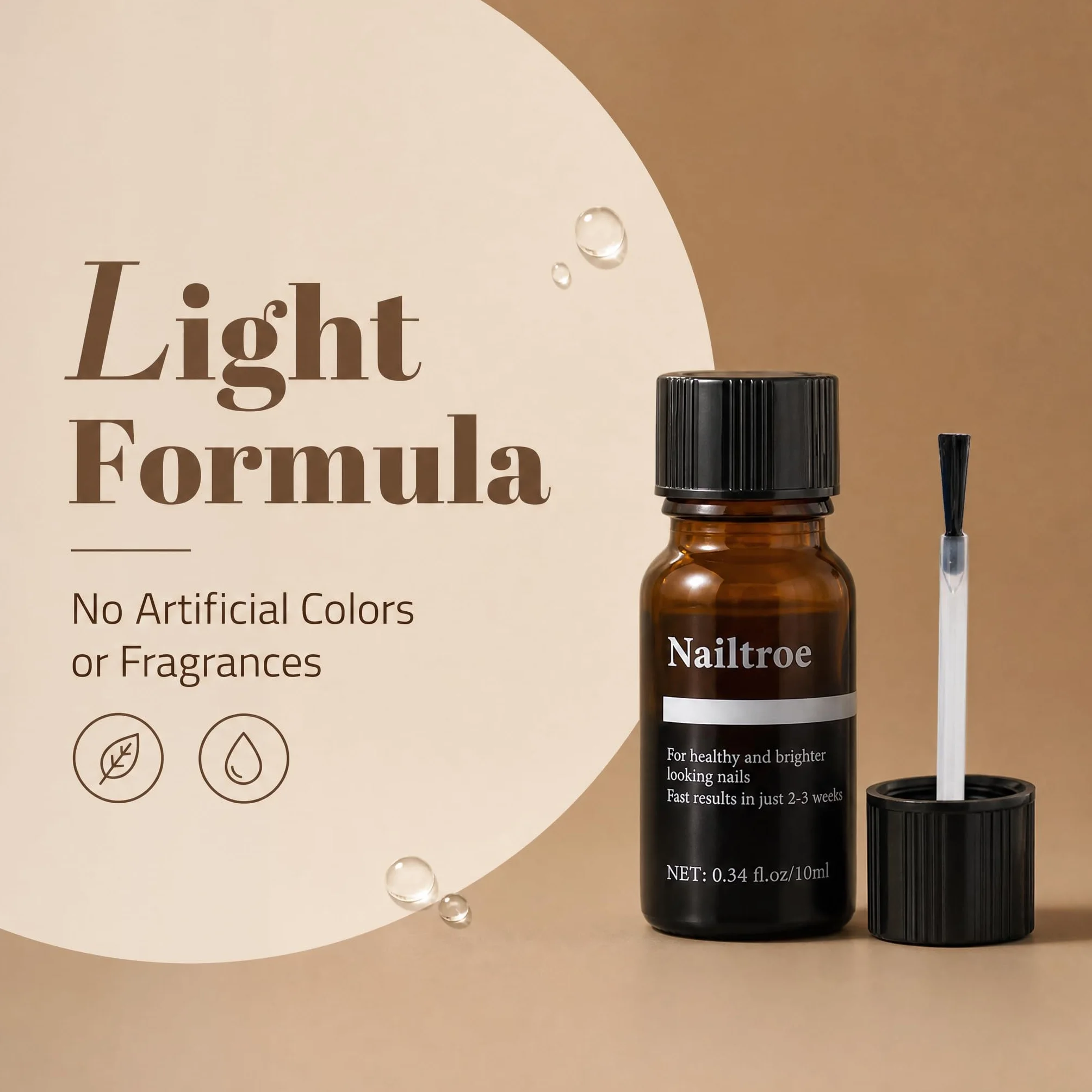 Mycose Ongles des Pieds - Traitement Antifongique Puissant, Soin Réparateur pour Ongles Abîmés, Nailtroe Formule Purifiante et Protectrice sans Colorants, 10ml