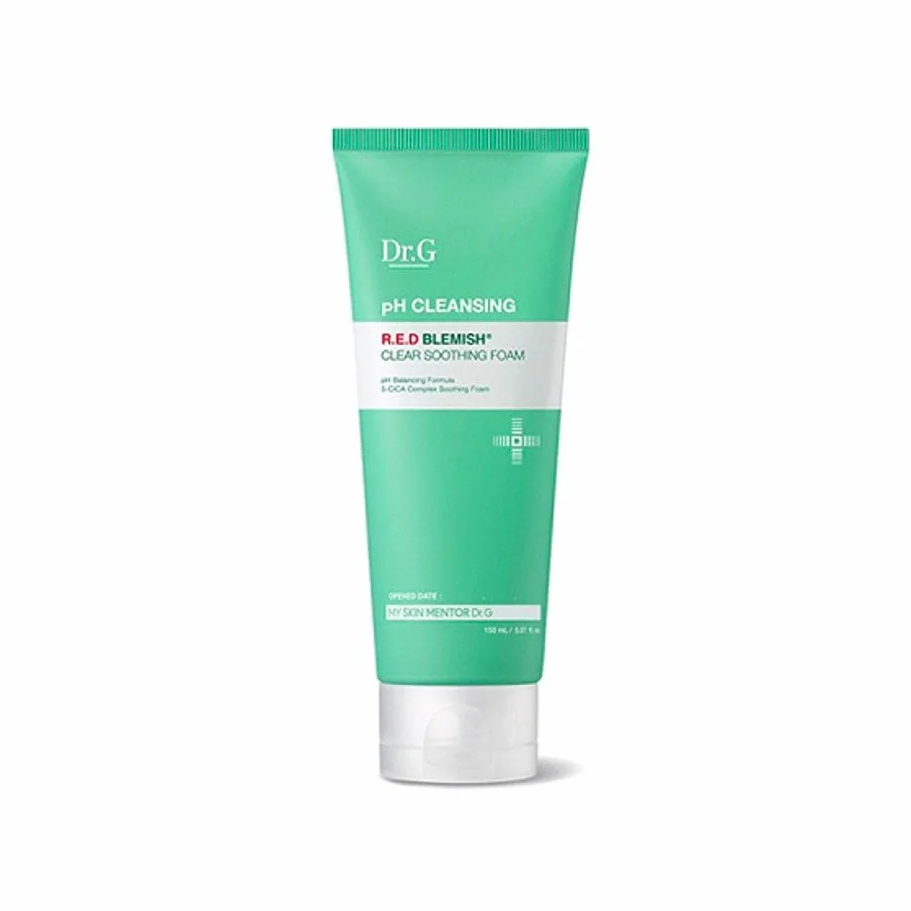 Dr.G Mousse Apaisante Transparente R.E.D BLEMISH pour Peaux Sensibles - Nettoyant Doux - 150 ml