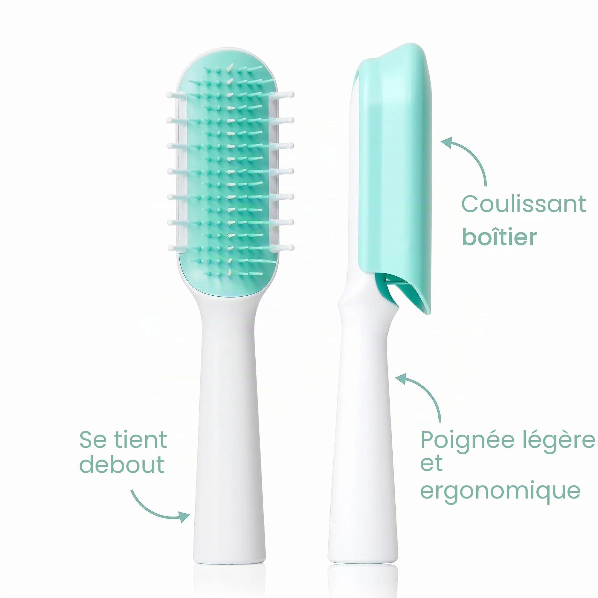 Frida Baby Brosse à cheveux pour enfant : brosse à cheveux à poils solides pour cheveux épais ou bouclés