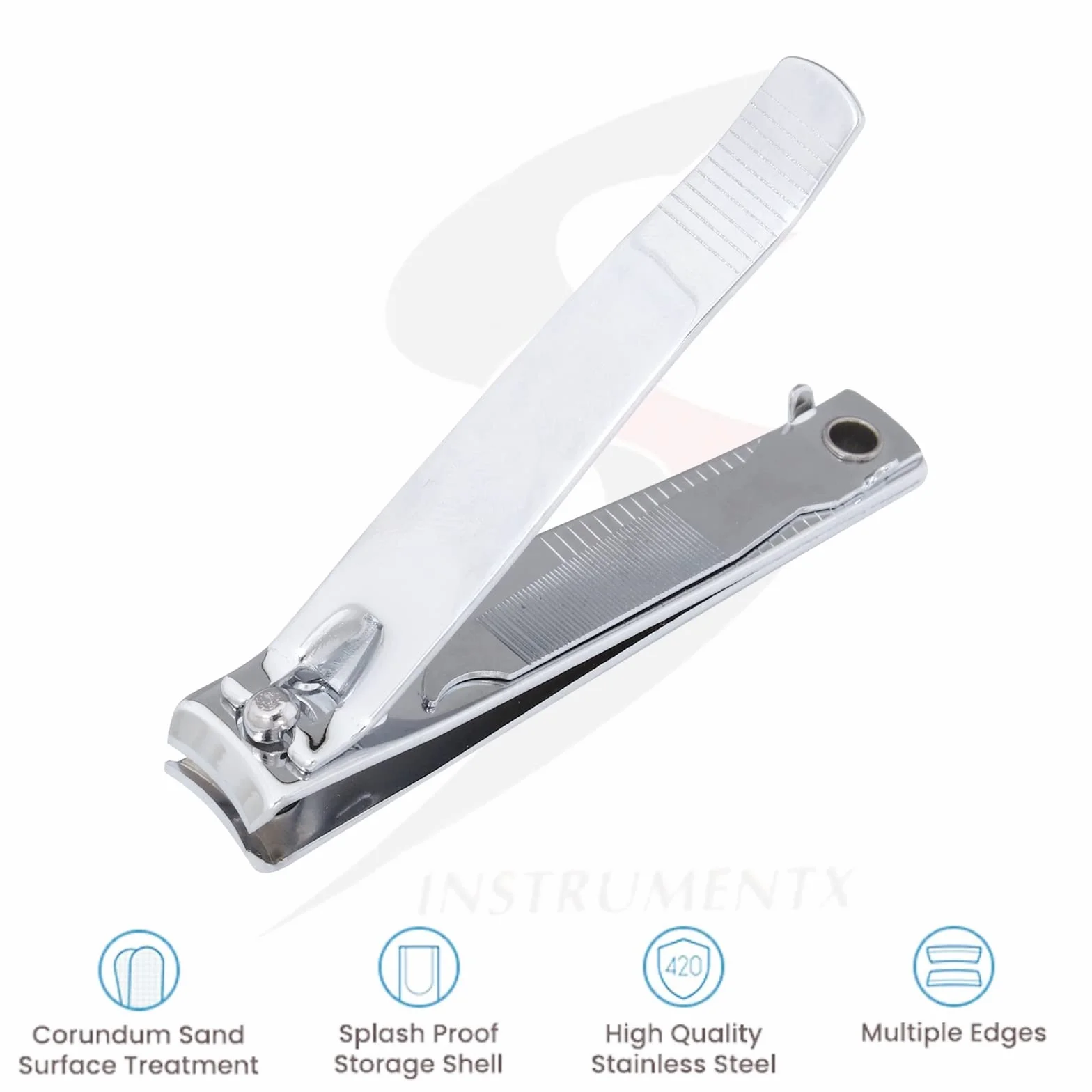 Coupe-ongles robuste en acier inoxydable SS INSTRUMENTX pour homme et femme