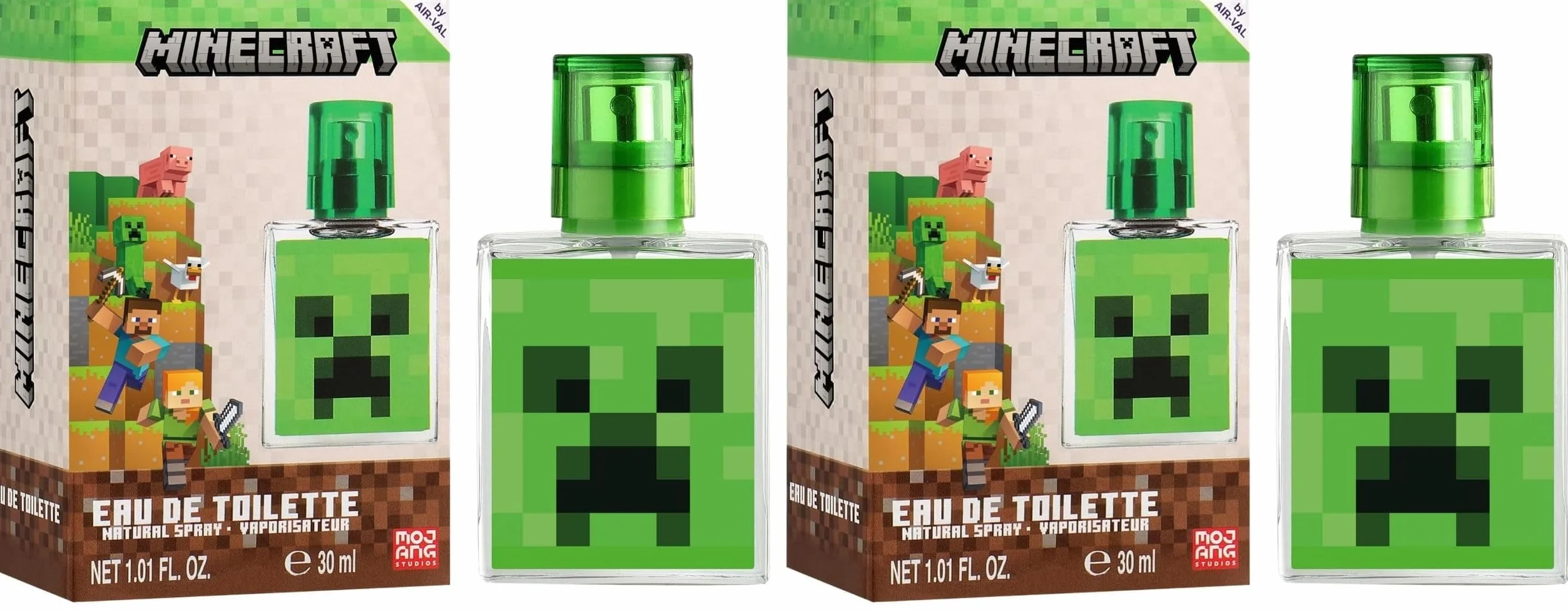 Air Val - Eau de toilette enfant Minecraft - 30 ml (Lot de 2)