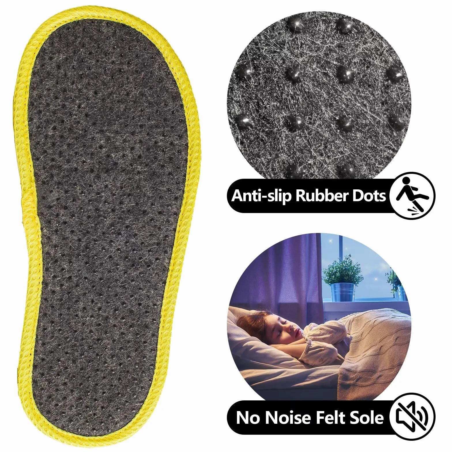 Chaussons Invités Lavable en Machine Hôtel Léger Antidérapant Pantoufles pour Maisons, Spa, Voyages, Fête