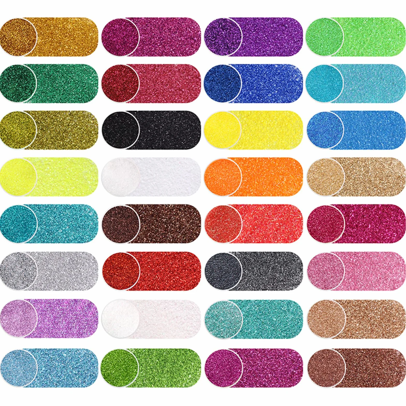 Poudre Brillante 32 Couleurs Paillettes Fines Cosmétiques pour Nail Art Décoration