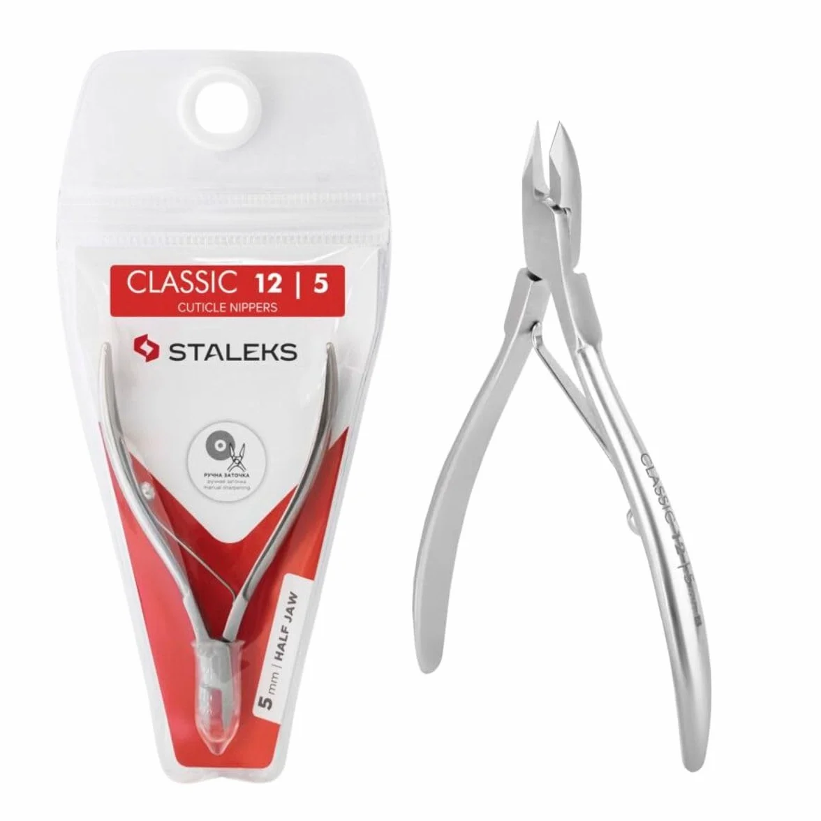 STALEKS PRO by Natury Nails Pince à cuticules professionnelle 5 mm en acier inoxydable classique 12-5