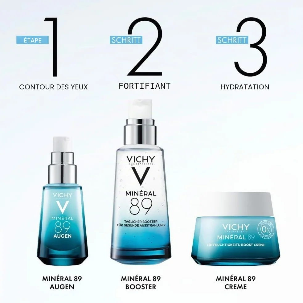 Vichy Minéral 89 Soin Yeux Fortifie Répare Acide Hyaluronique Caféine 15 ml