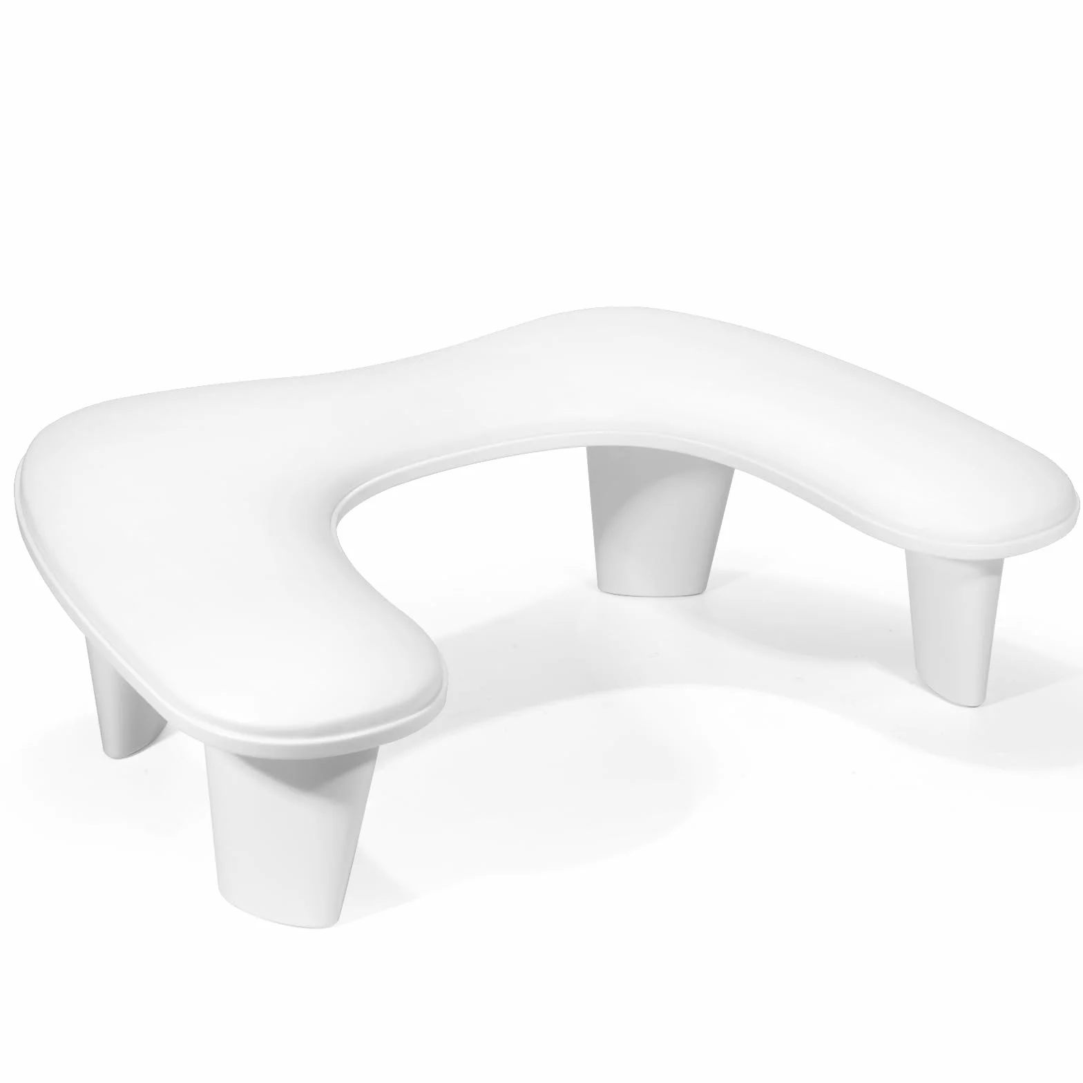 Deciniee Repose Main Ongle: Forme du U Repose Main Manucure pour Table Manucure - Coussin Ongle Repose Mains Ongles Professionnelle pour Prothesiste Ongulaire - Blanc